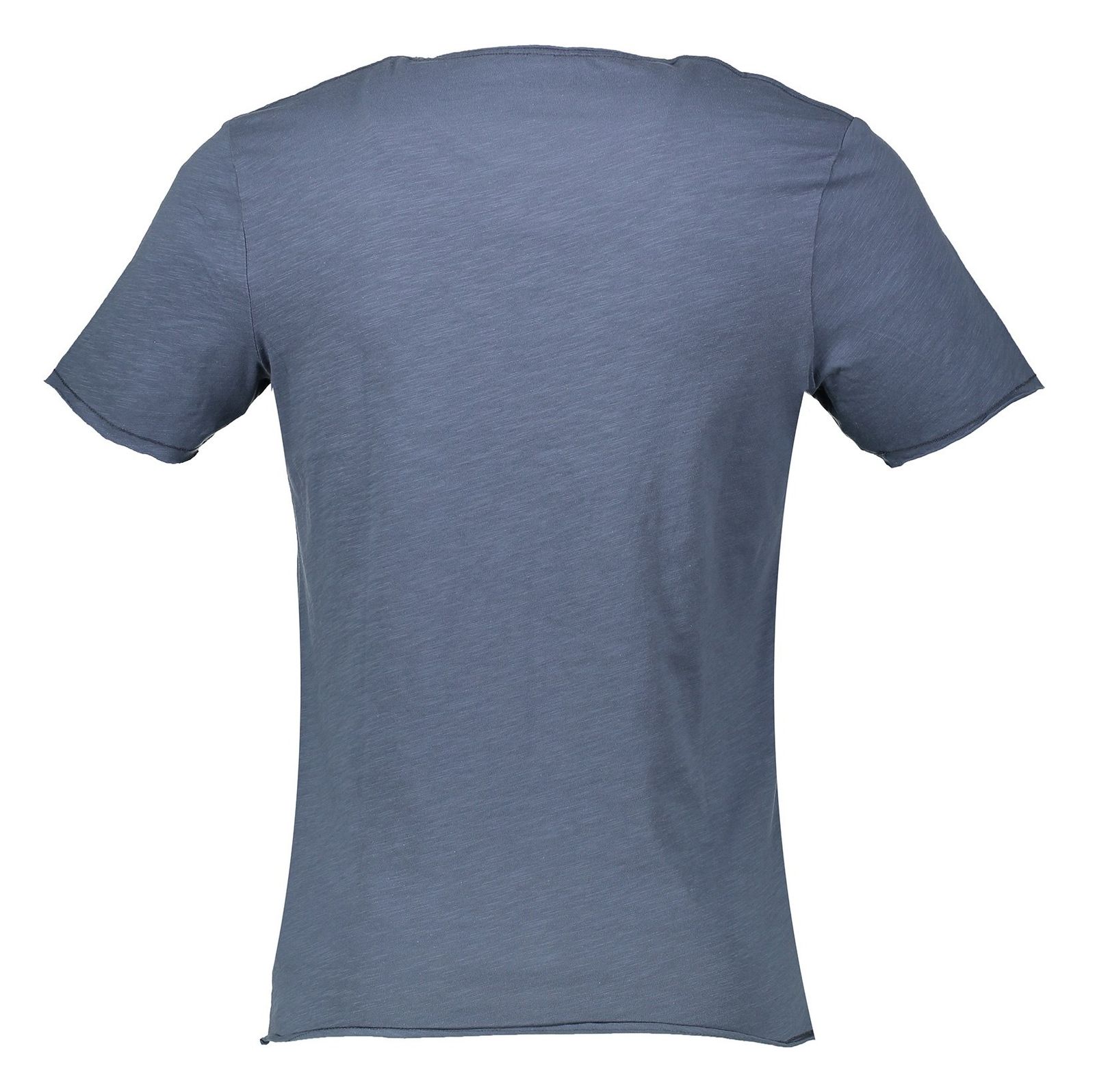 تی شرت نخی یقه گرد مردانه - سلکتد - آبي  - 3