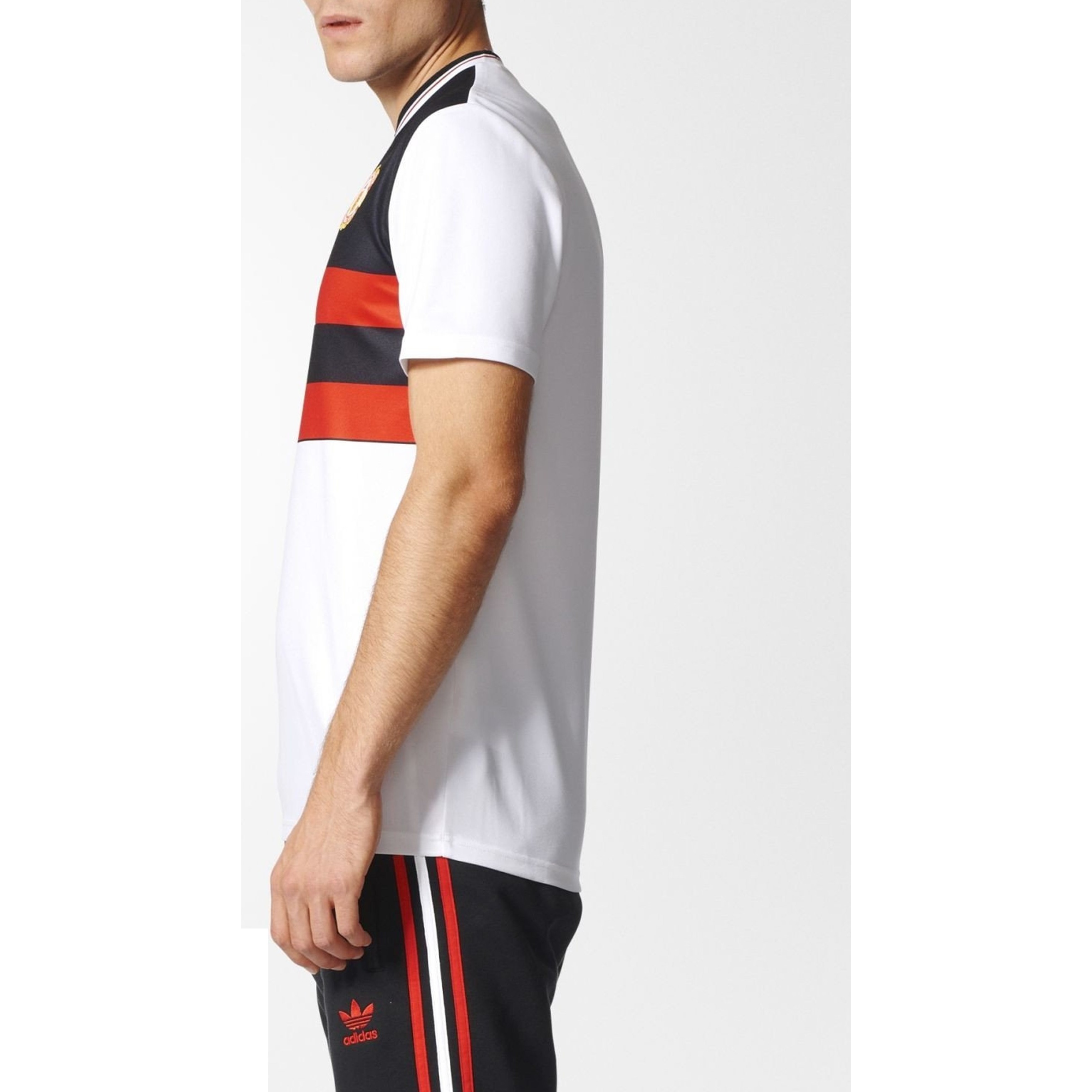 تی شرت یقه گرد مردانه Manchester United FC - آدیداس - سفيد - 4