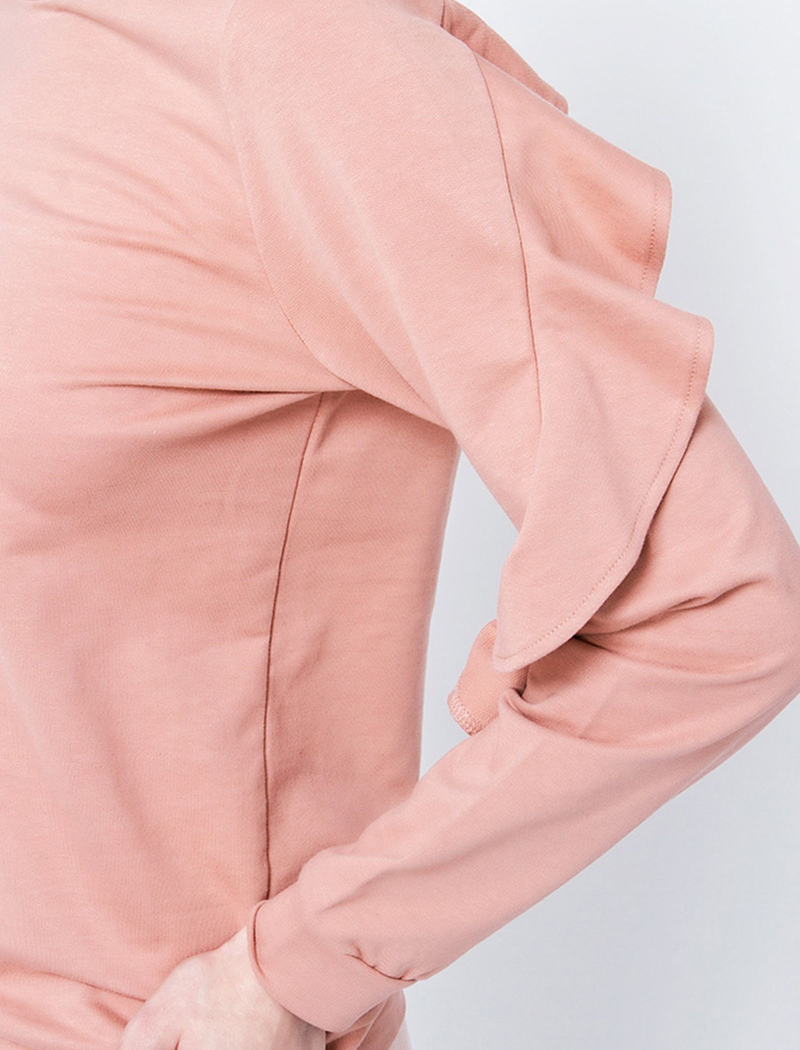 سویشرت نخی یقه گرد زنانه - ورو مدا - طوسي - 11