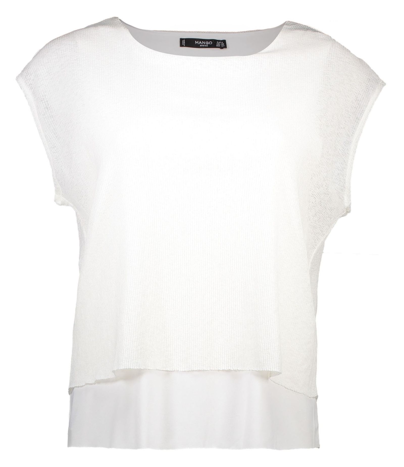 تی شرت یقه گرد زنانه - مانگو - سفيد - 1