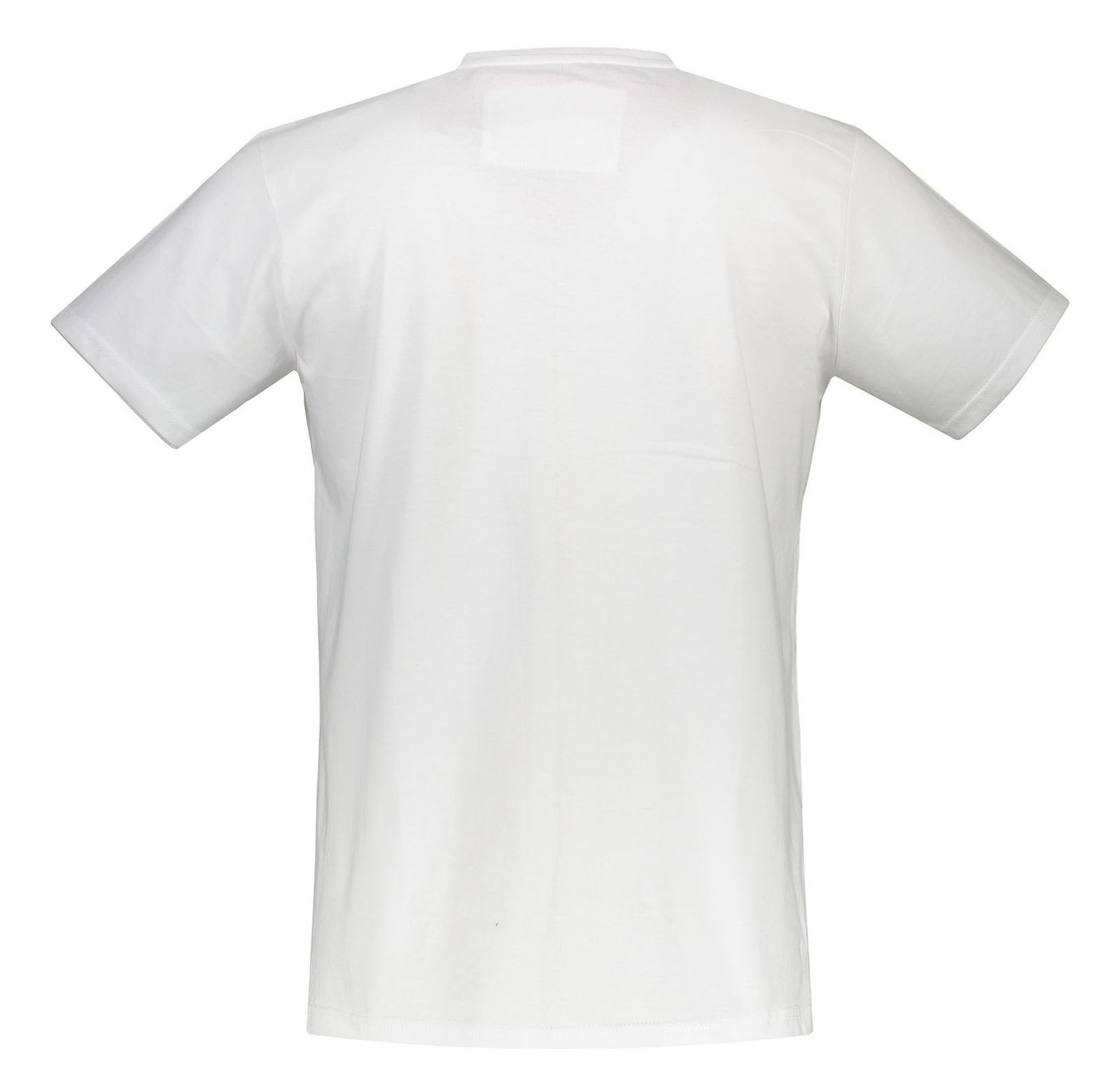 تی شرت نخی یقه گرد مردانه - تچر - سفيد  - 3