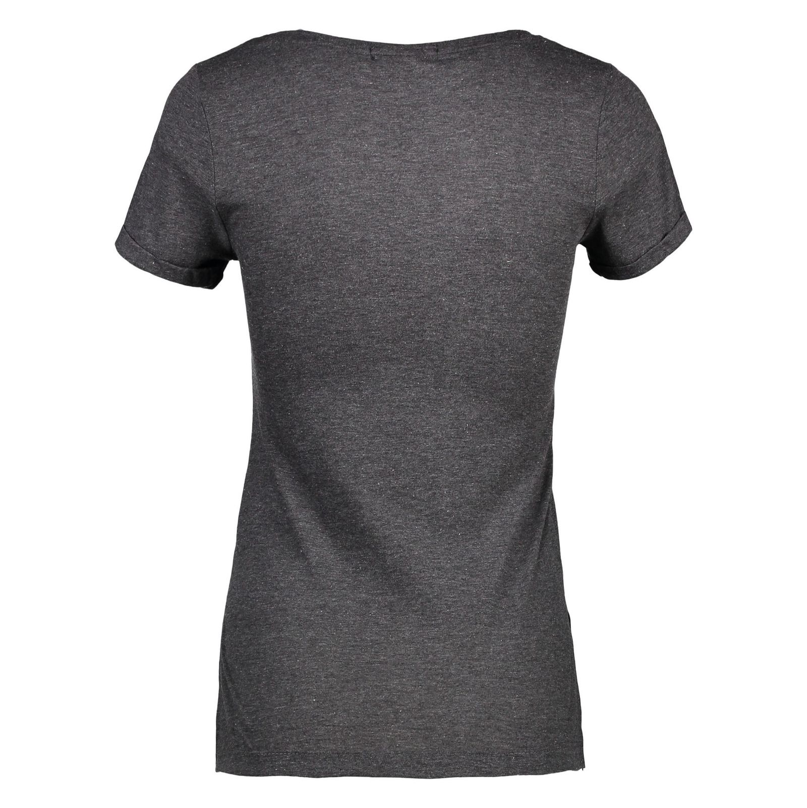 تی شرت نخی یقه هفت زنانه - جنیفر - زغالي - 3
