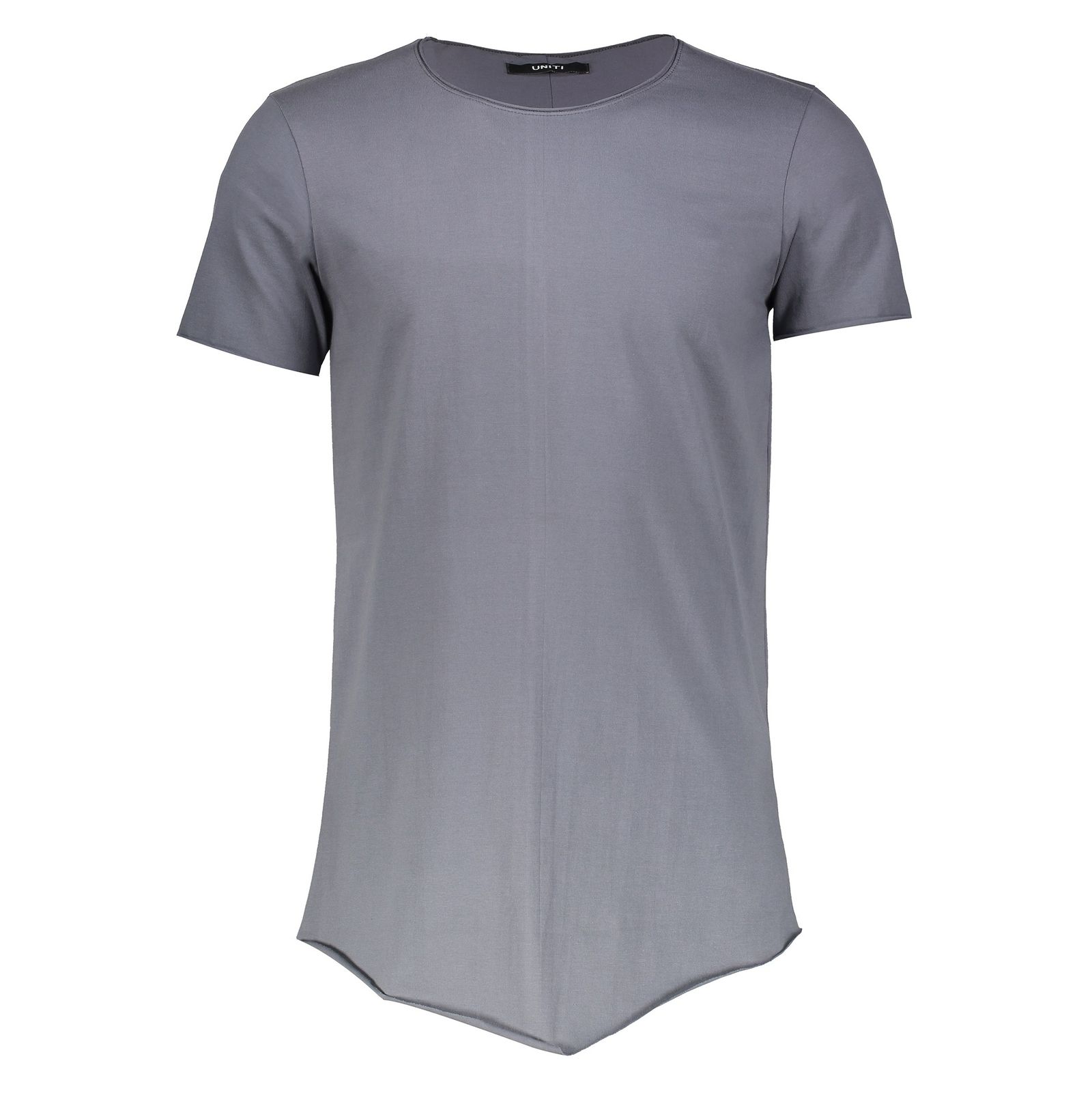 تی شرت نخی یقه گرد مردانه FM - یونیتی - طوسي - 1