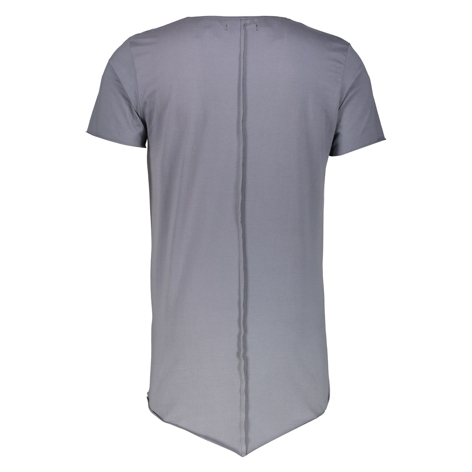 تی شرت نخی یقه گرد مردانه FM - یونیتی - طوسي - 3
