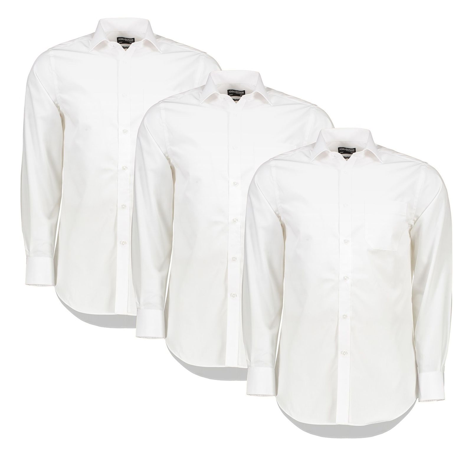 پیراهن آستین بلند مردانه بسته 3 عددی - کالکشن - سفيد - 1