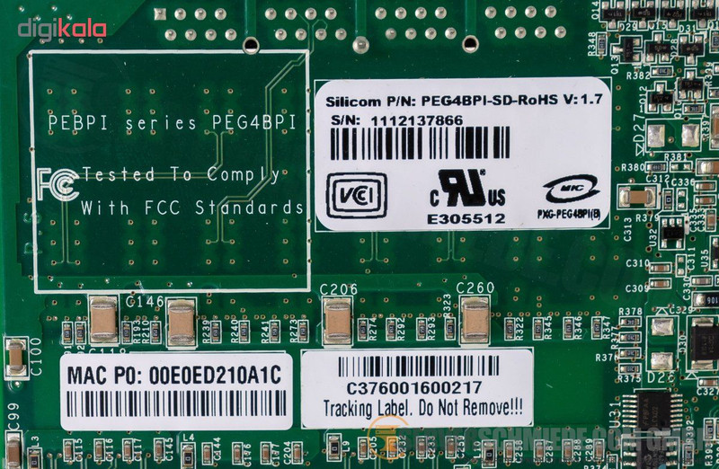 کارت شبکه PCI Express سیلیکام مدل PEG4BPI-RoHS