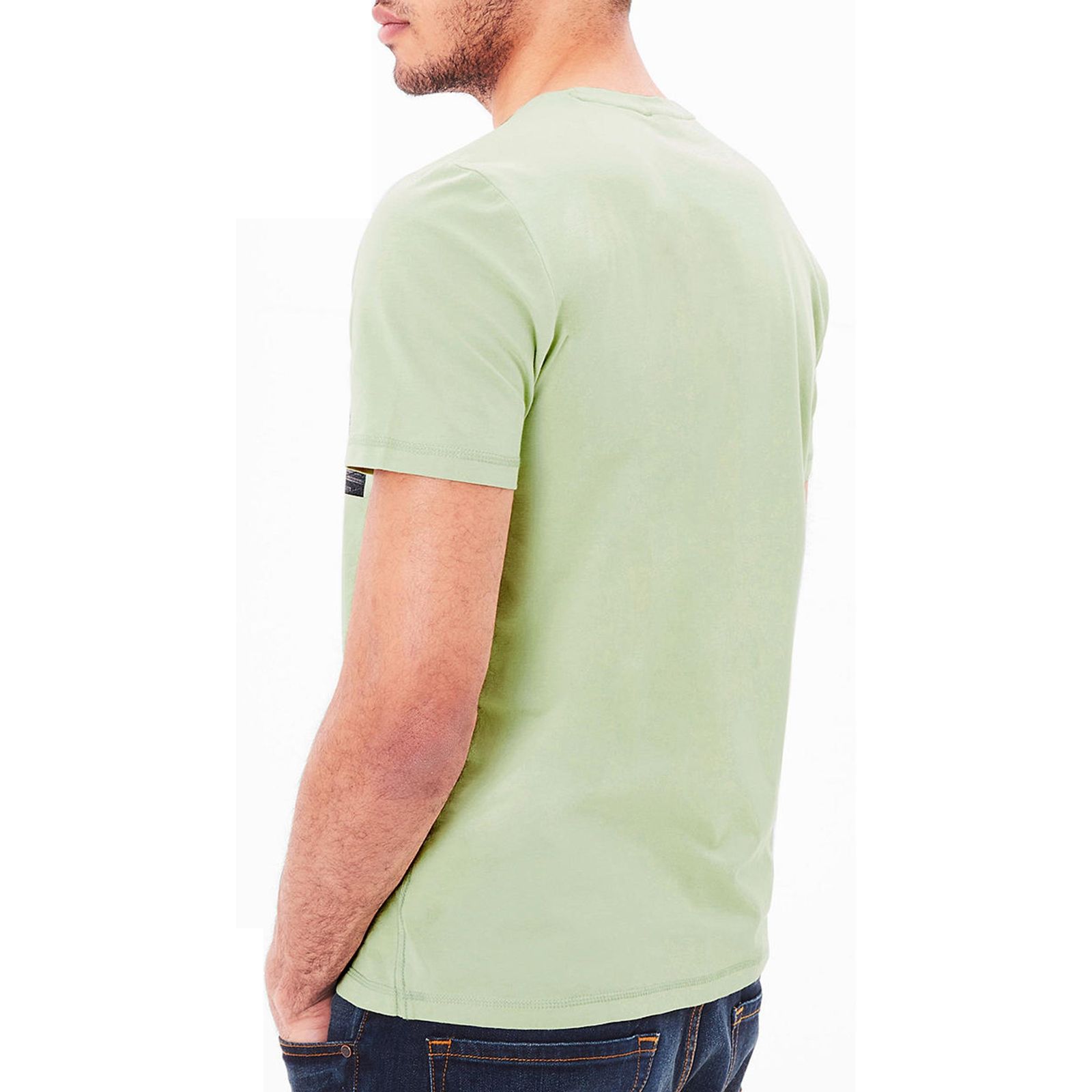 تی شرت نخی یقه گرد مردانه - اس.اولیور - سبز روشن - 7