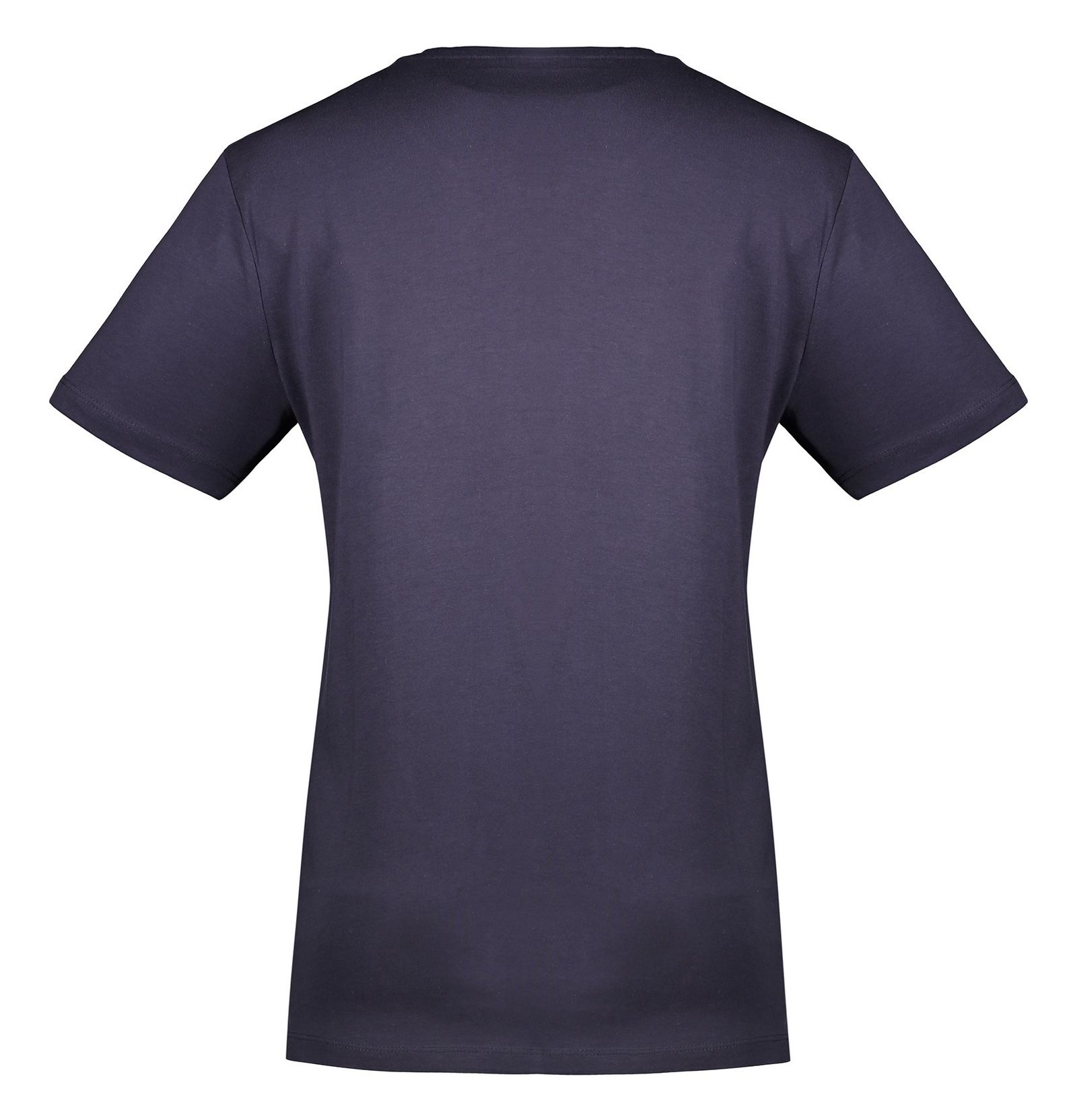 تی شرت نخی یقه گرد مردانه - سلکتد - سرمه اي مايل به زغالي - 4