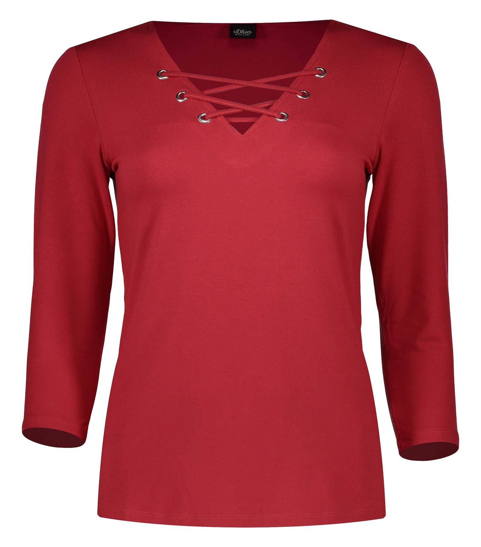 تی شرت ویسکوز یقه هفت زنانه - اس.اولیور - قرمز - 1