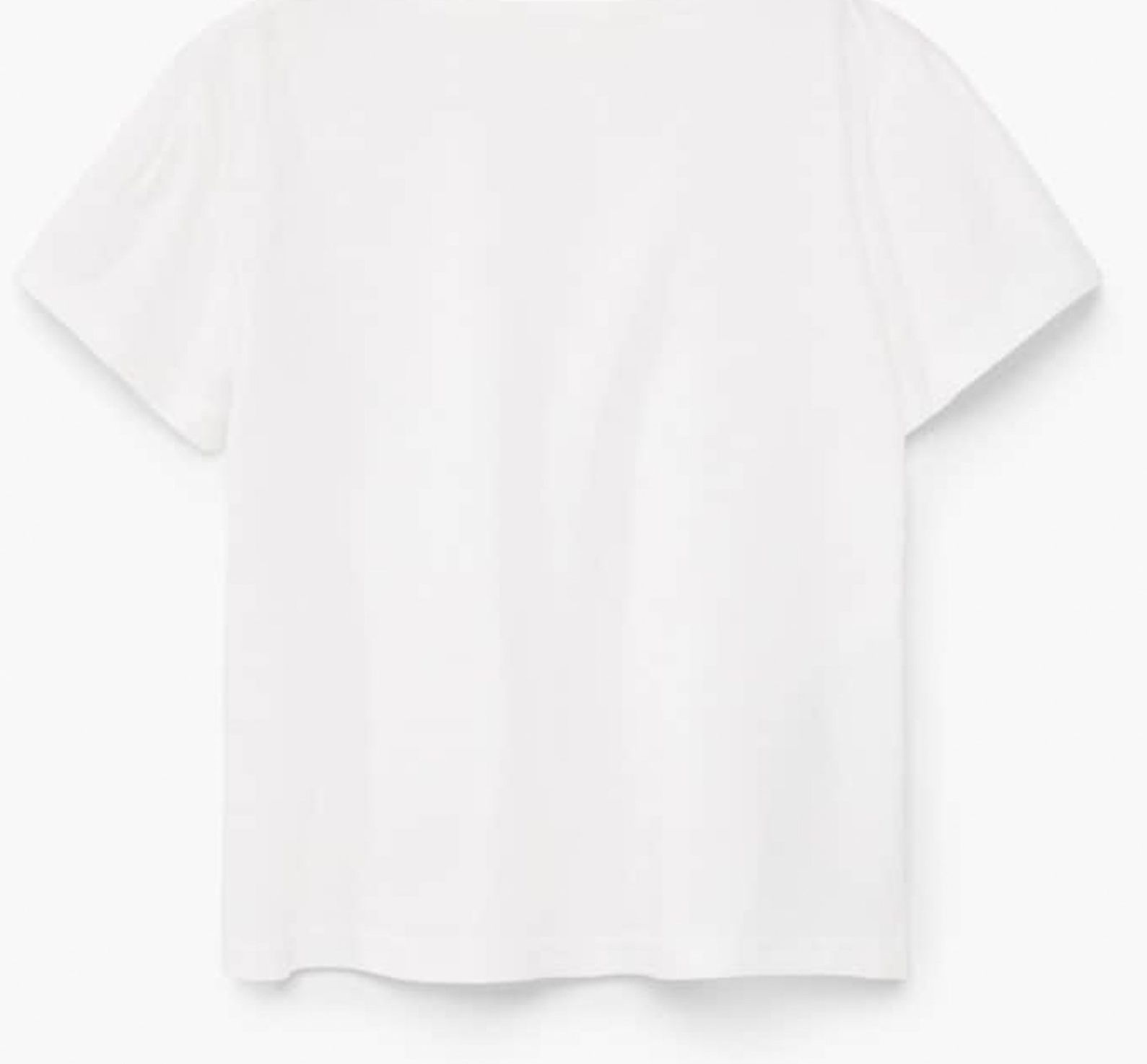 تی شرت نخی یقه گرد دخترانه - مانگو - سفيد  - 3