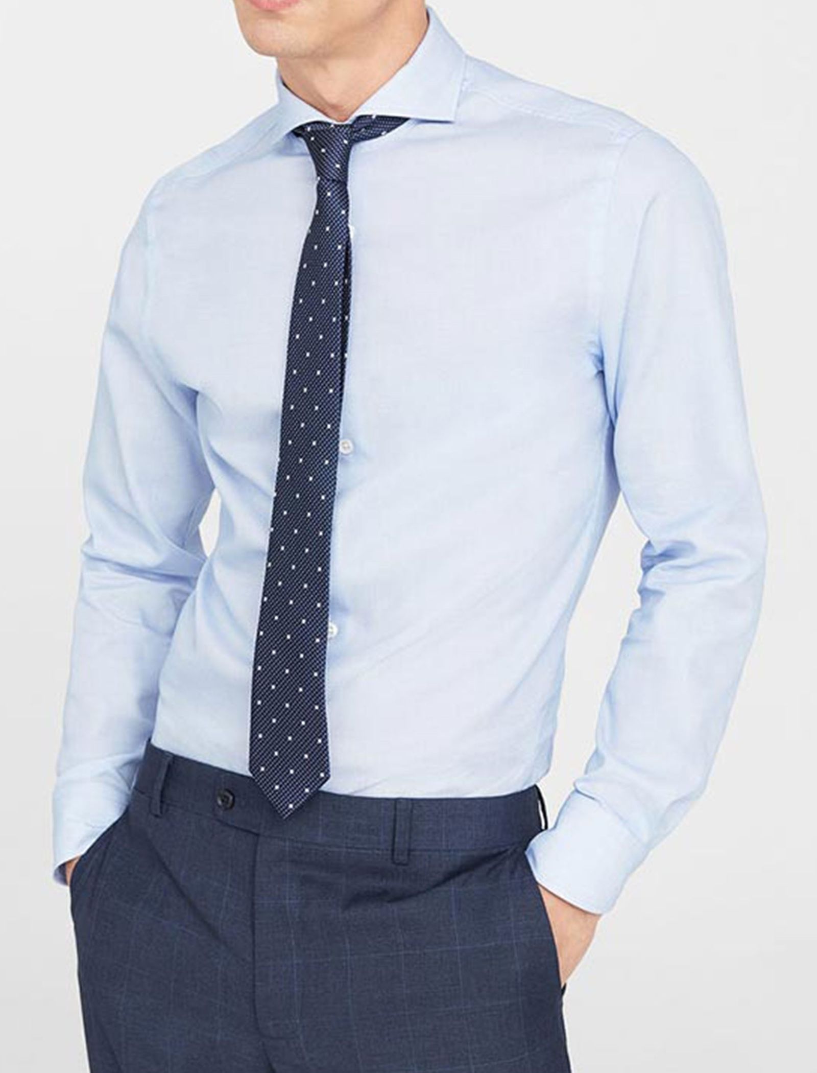 پیراهن رسمی مردانه - مانگو - آبي روشن - 2