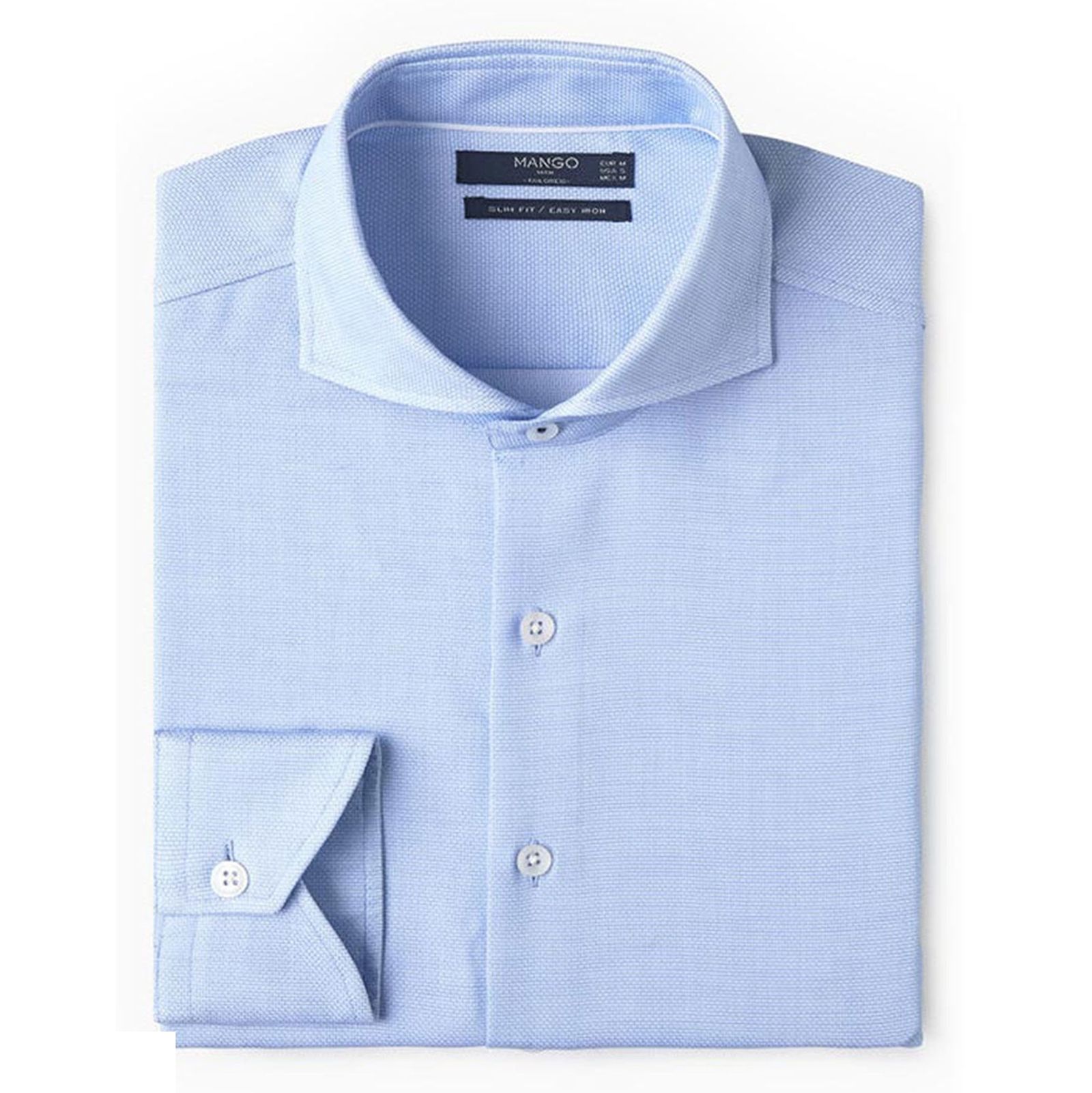 پیراهن رسمی مردانه - مانگو - آبي روشن - 4