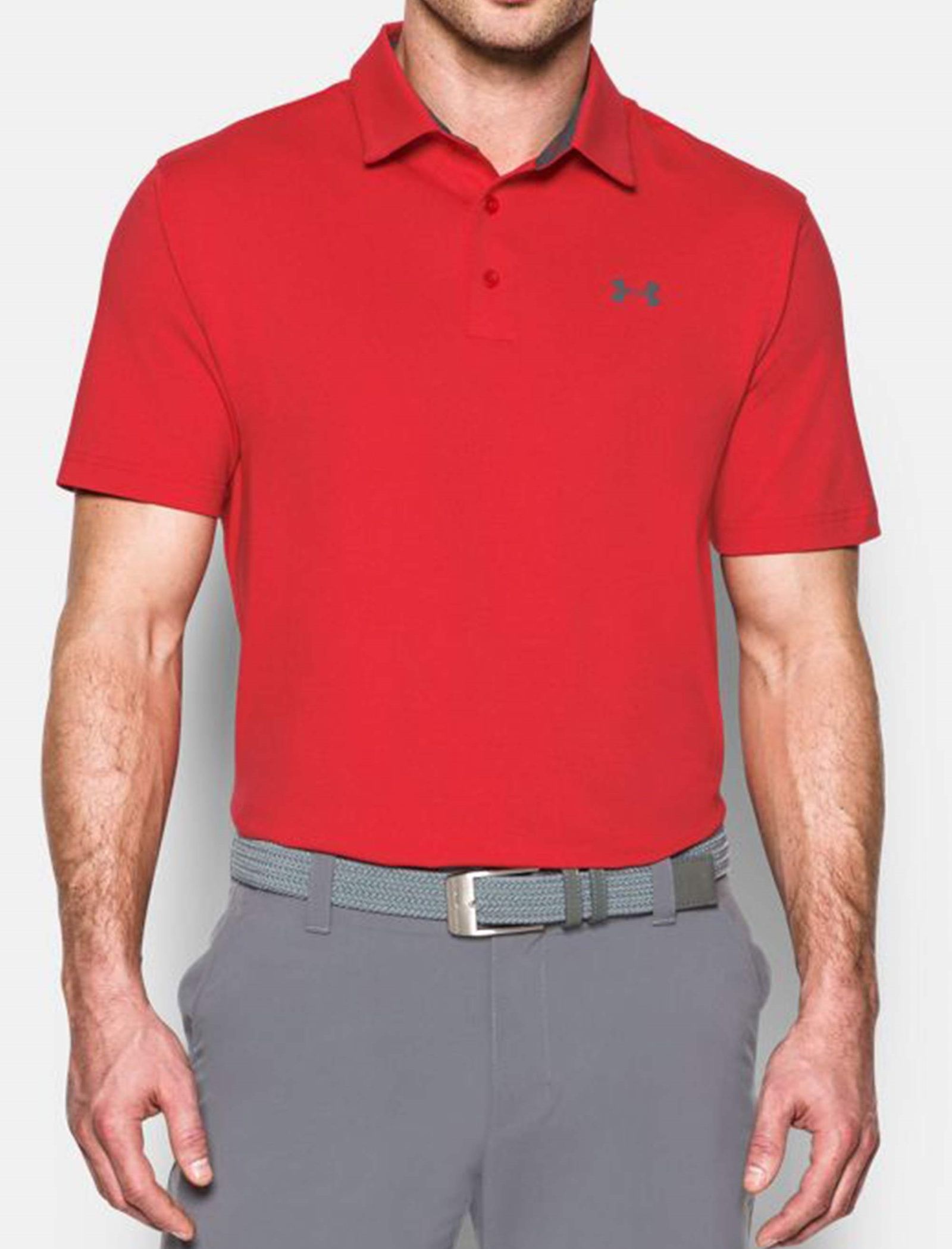 پولوشرت ورزشی آستین کوتاه مردانه - آندر آرمور - قرمز - 4