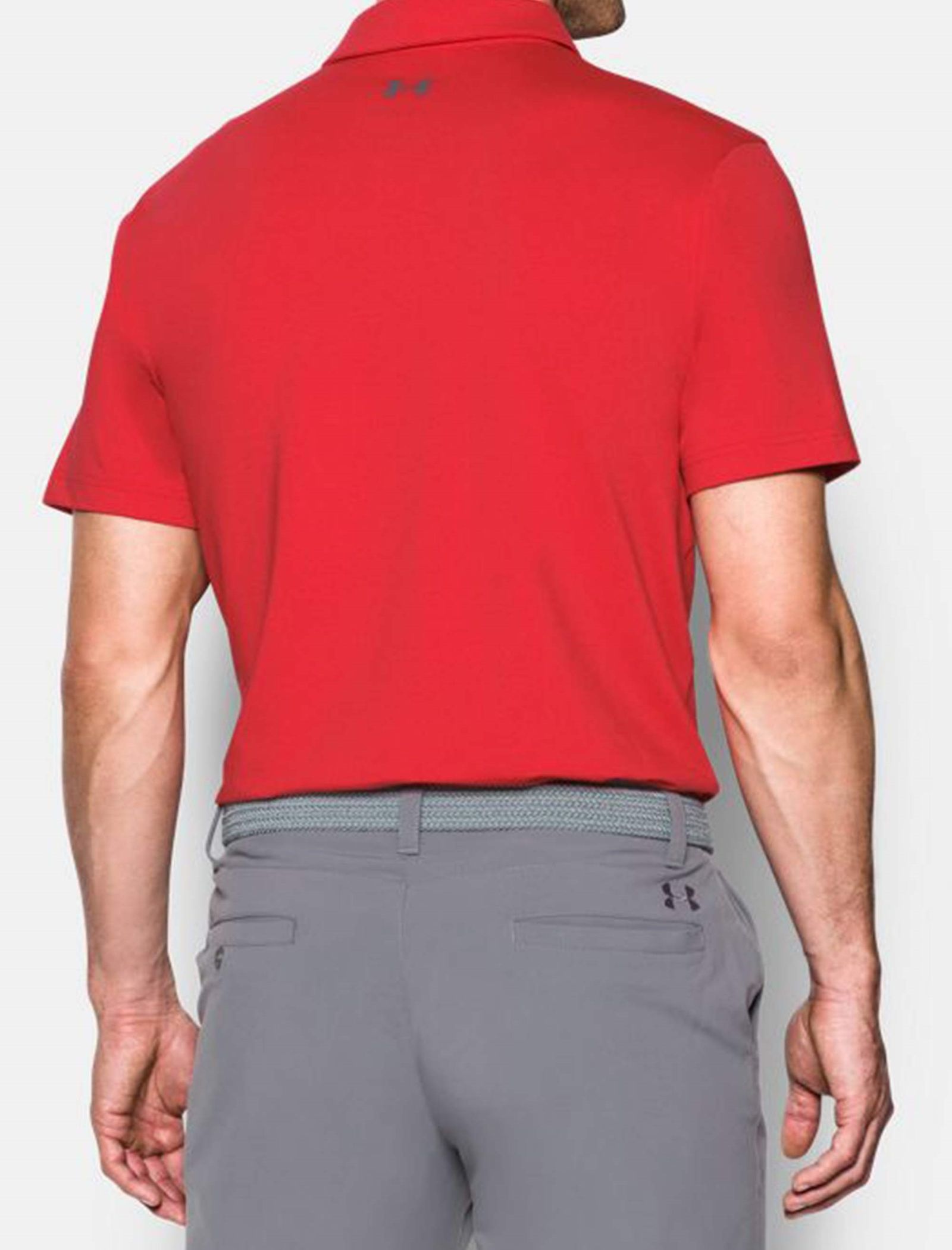 پولوشرت ورزشی آستین کوتاه مردانه - آندر آرمور - قرمز - 5