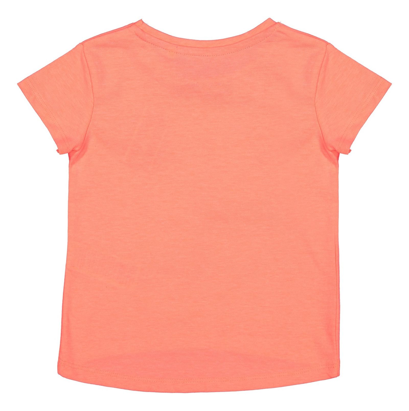 تی شرت نخی یقه گرد دخترانه - بلوزو - نارنجي - 3