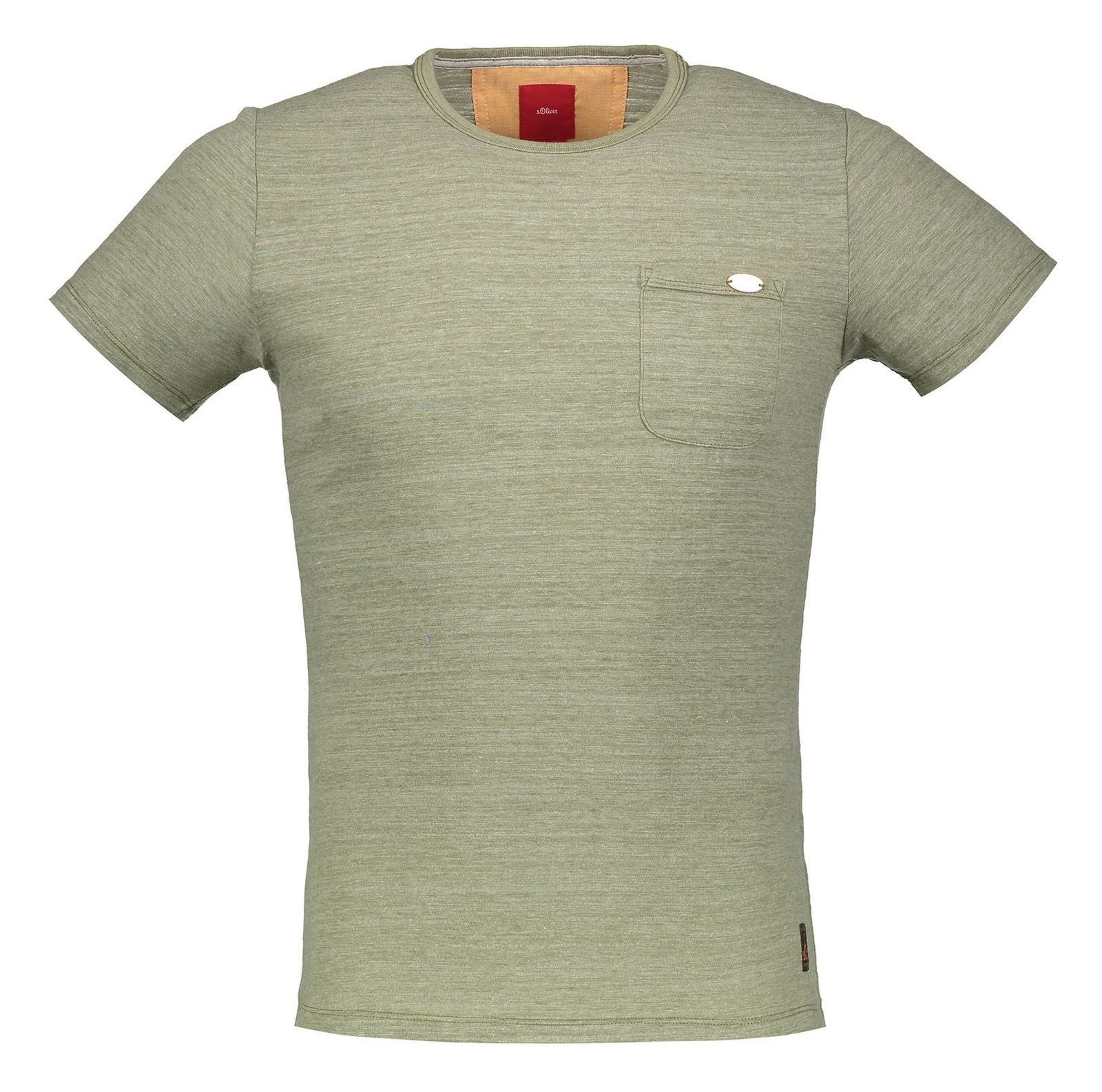 تی شرت نخی یقه گرد مردانه - اس.اولیور - زيتوني - 1