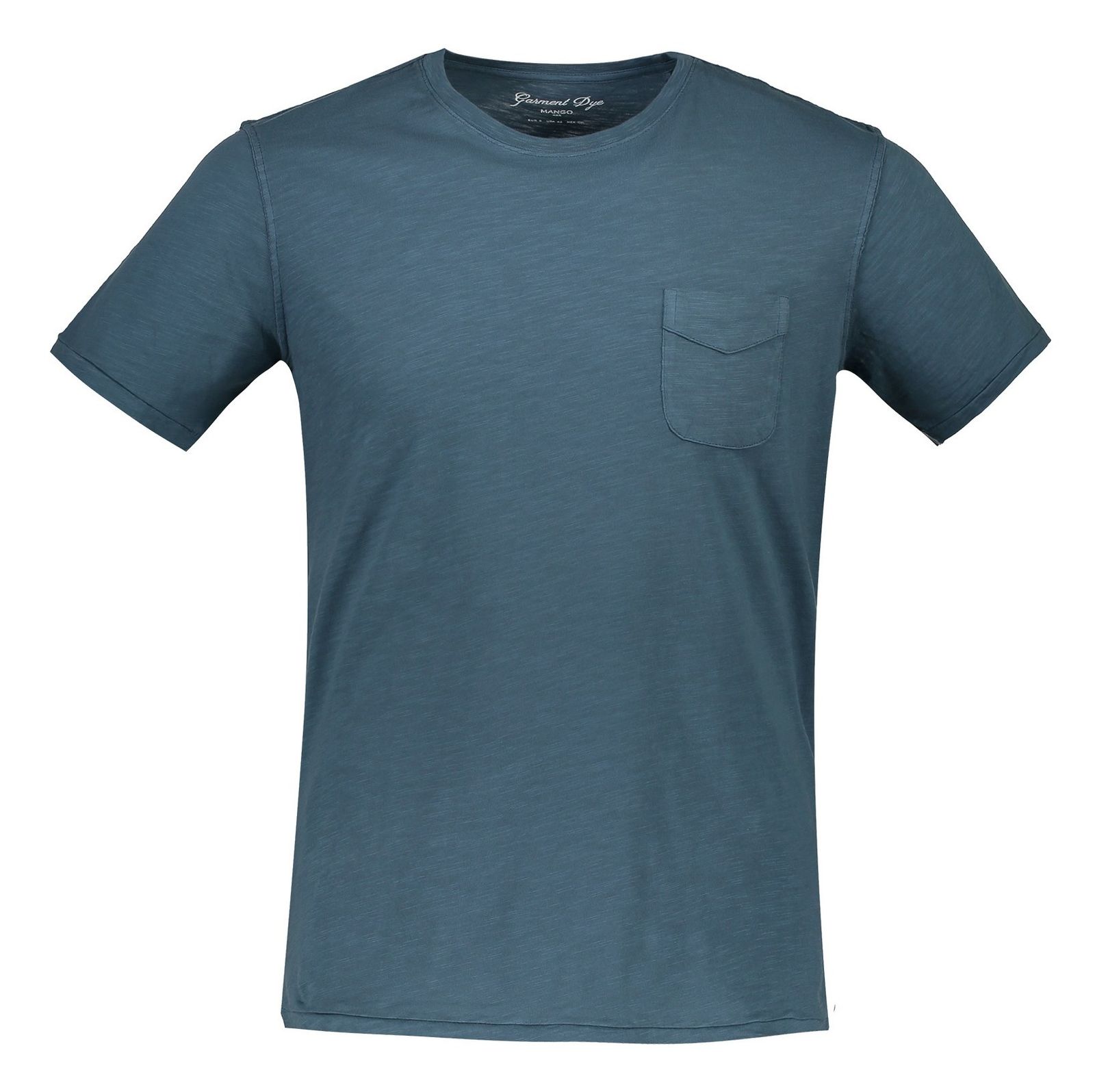 تی شرت نخی یقه گرد مردانه - مانگو - آبي درباري - 1