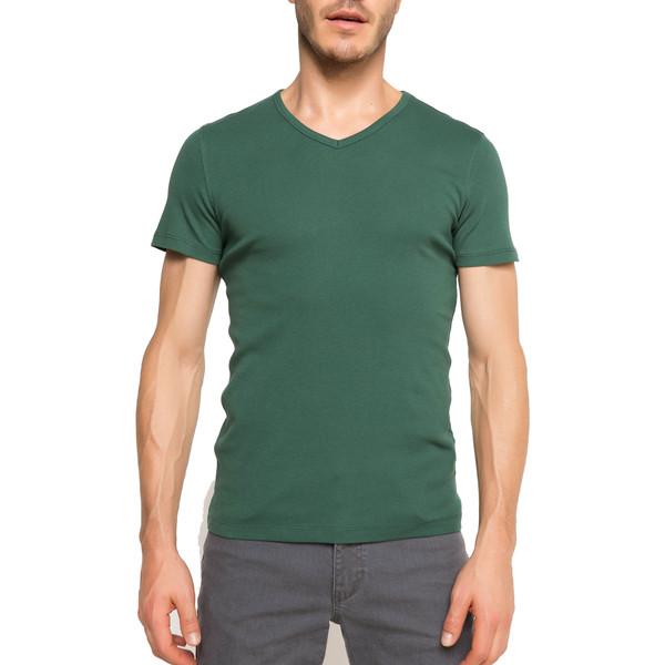تی شرت نخی یقه هفت مردانه - دفکتو