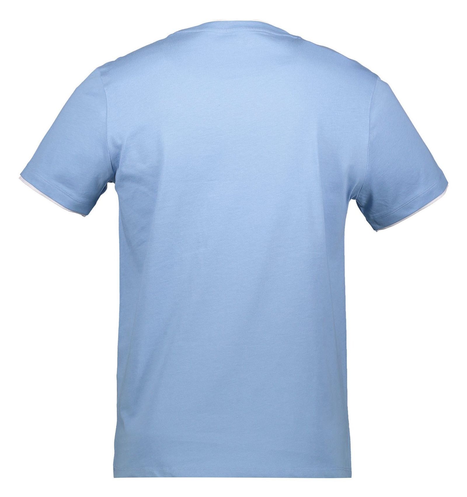 تی شرت نخی یقه گرد مردانه - دفکتو - آبي روشن - 5