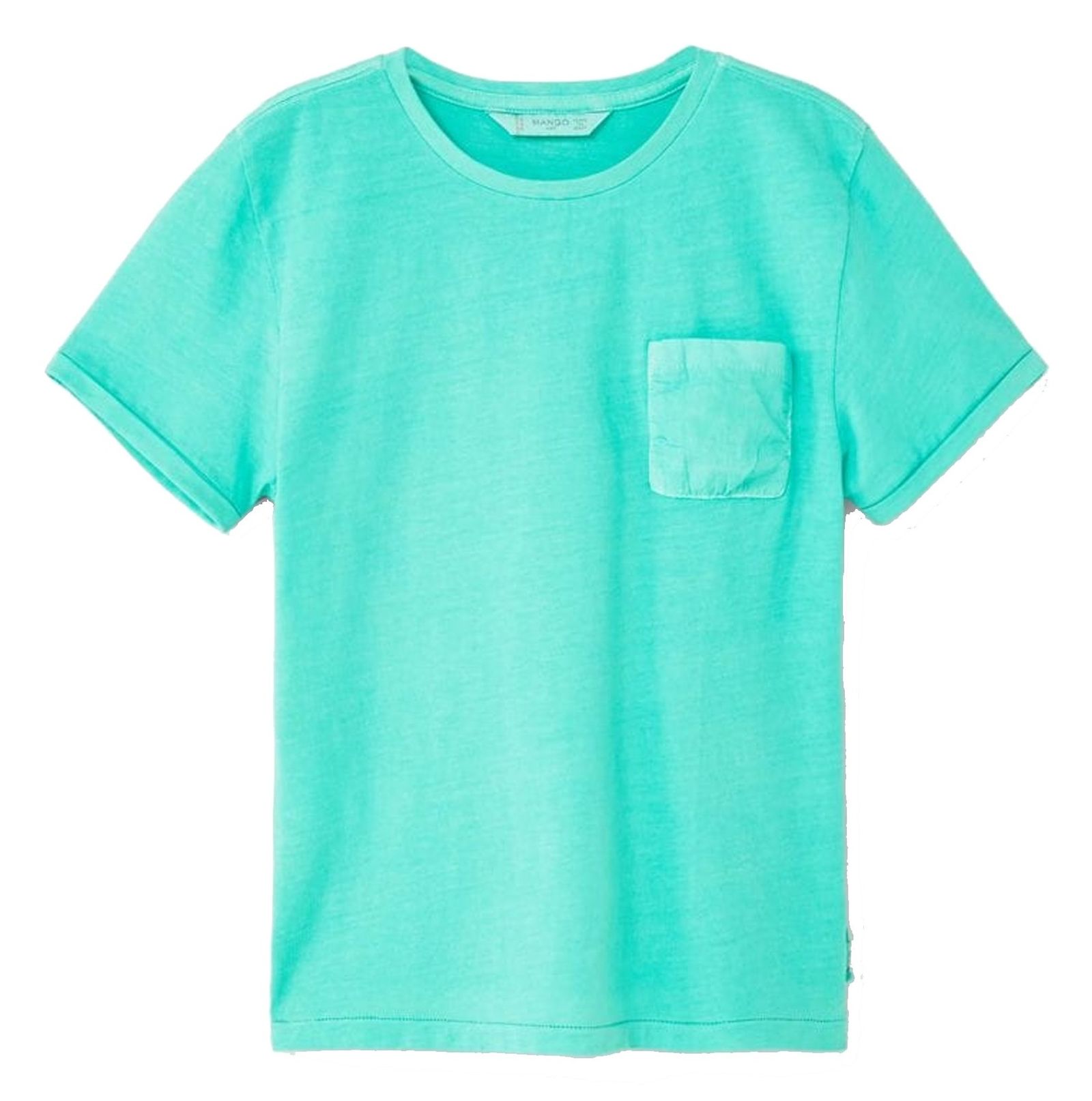 تی شرت نخی پسرانه - مانگو - سبز آبي - 2