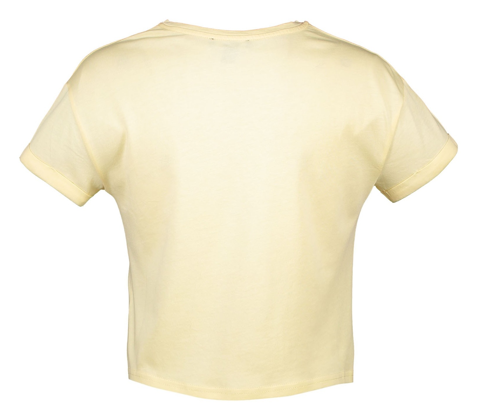 تی شرت یقه گرد دخترانه - نیو لوک - زرد روشن - 5