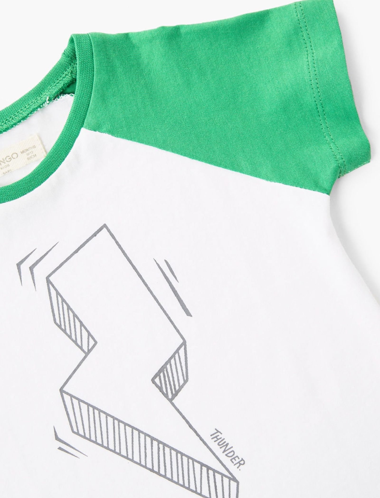 تی شرت نخی نوزادی پسرانه - مانگو - سبز - 5