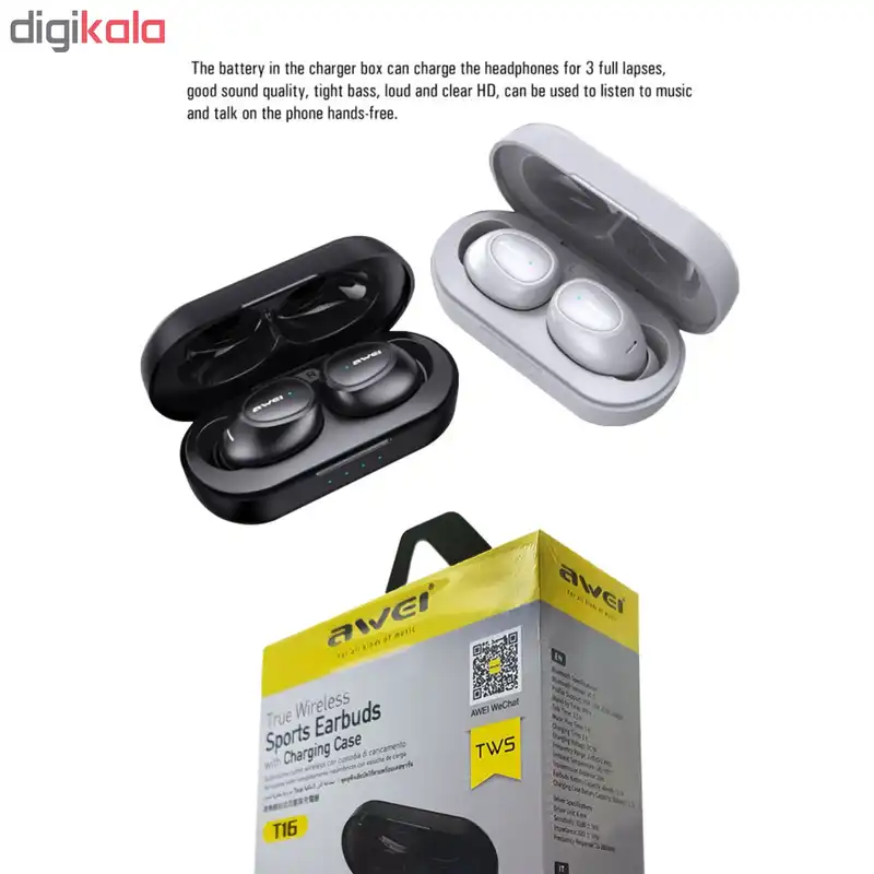 هدفون بی سیم اوی مدل Sports Earbuds T16