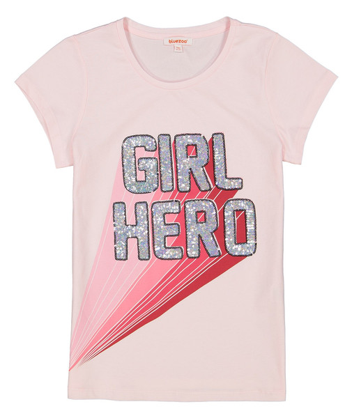 تی شرت نخی یقه گرد دخترانه - بلوزو