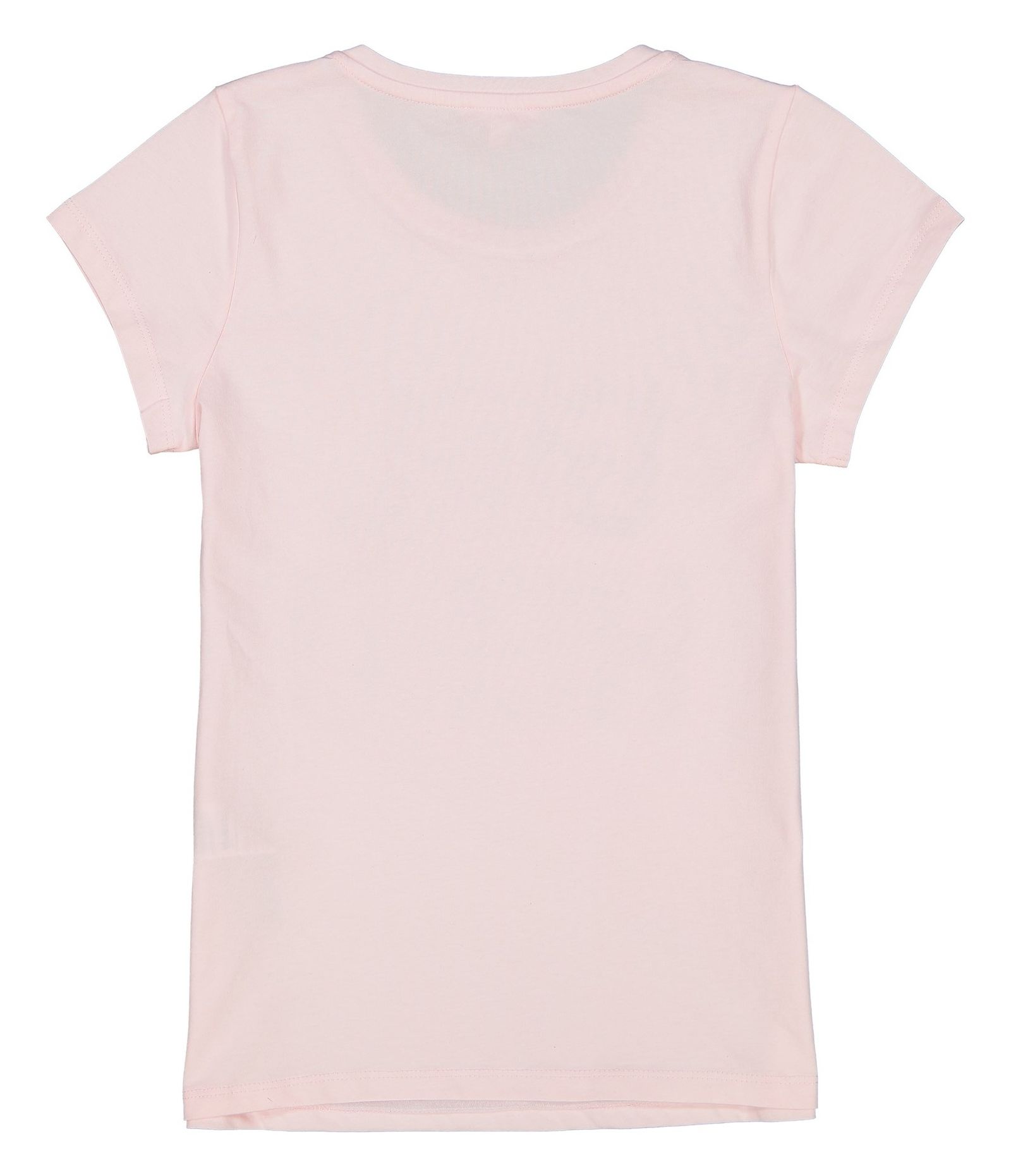 تی شرت نخی یقه گرد دخترانه - بلوزو - صورتي پاستلي - 3