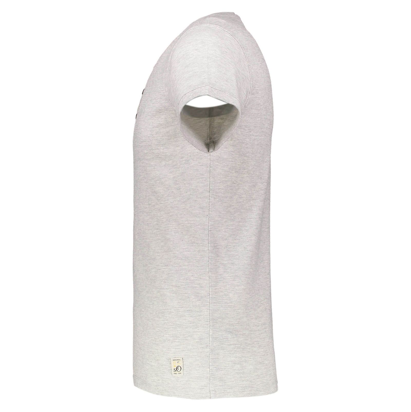 تی شرت نخی یقه گرد مردانه - اس.اولیور - طوسي روشن - 3
