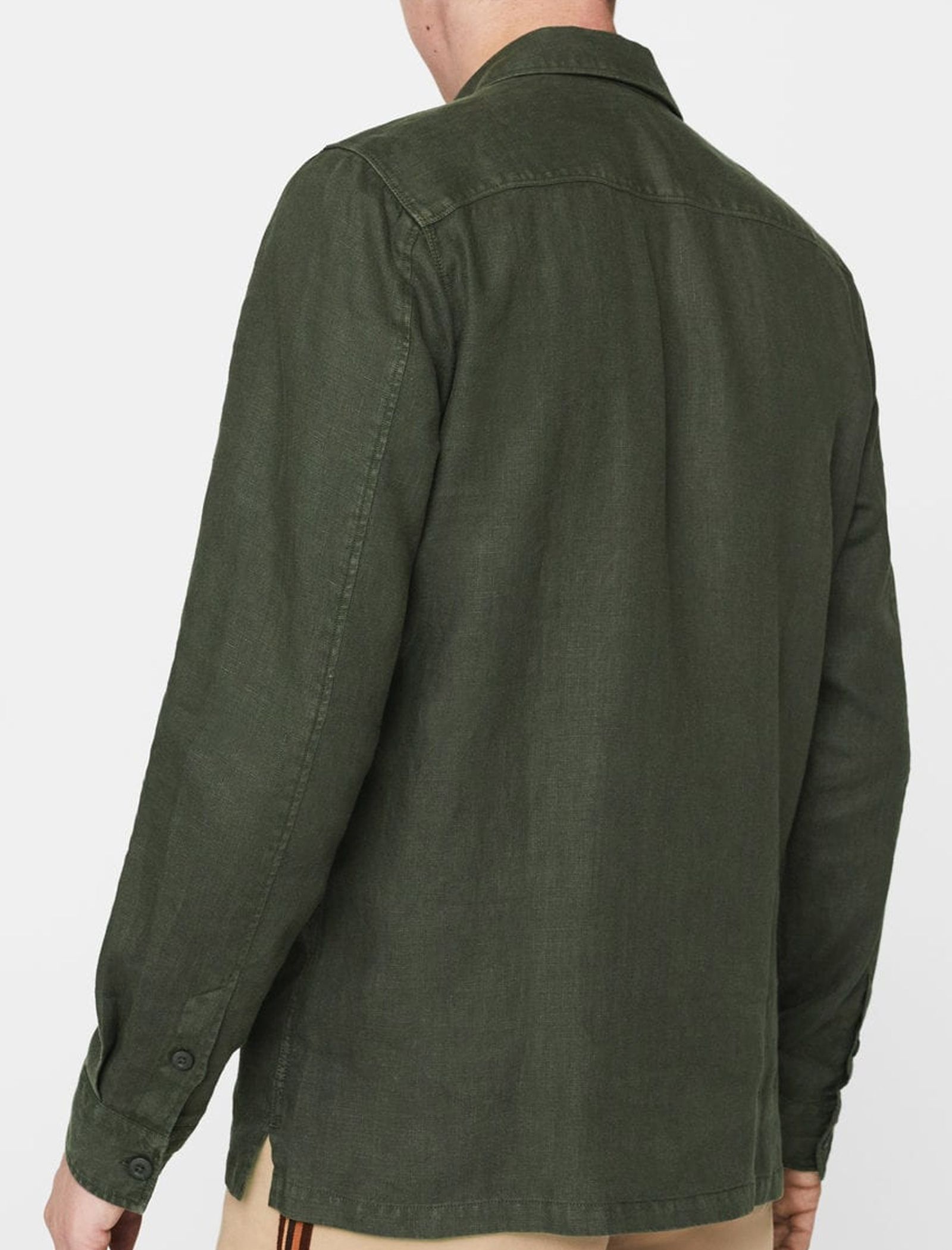 پیراهن آستین بلند مردانه - مانگو - سبز - 4