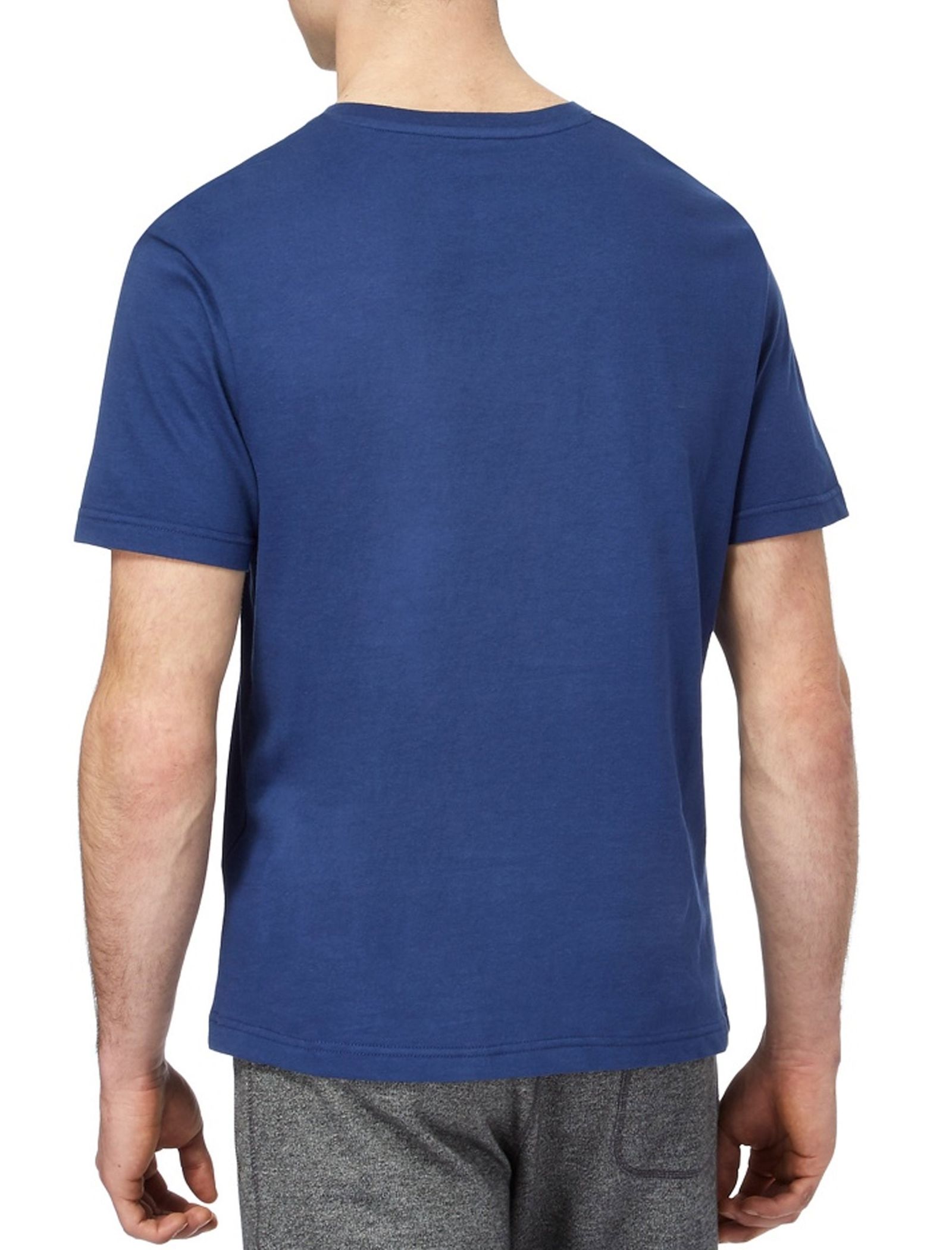 تی شرت نخی یقه هفت مردانه - رد هرینگ - سرمه اي - 3