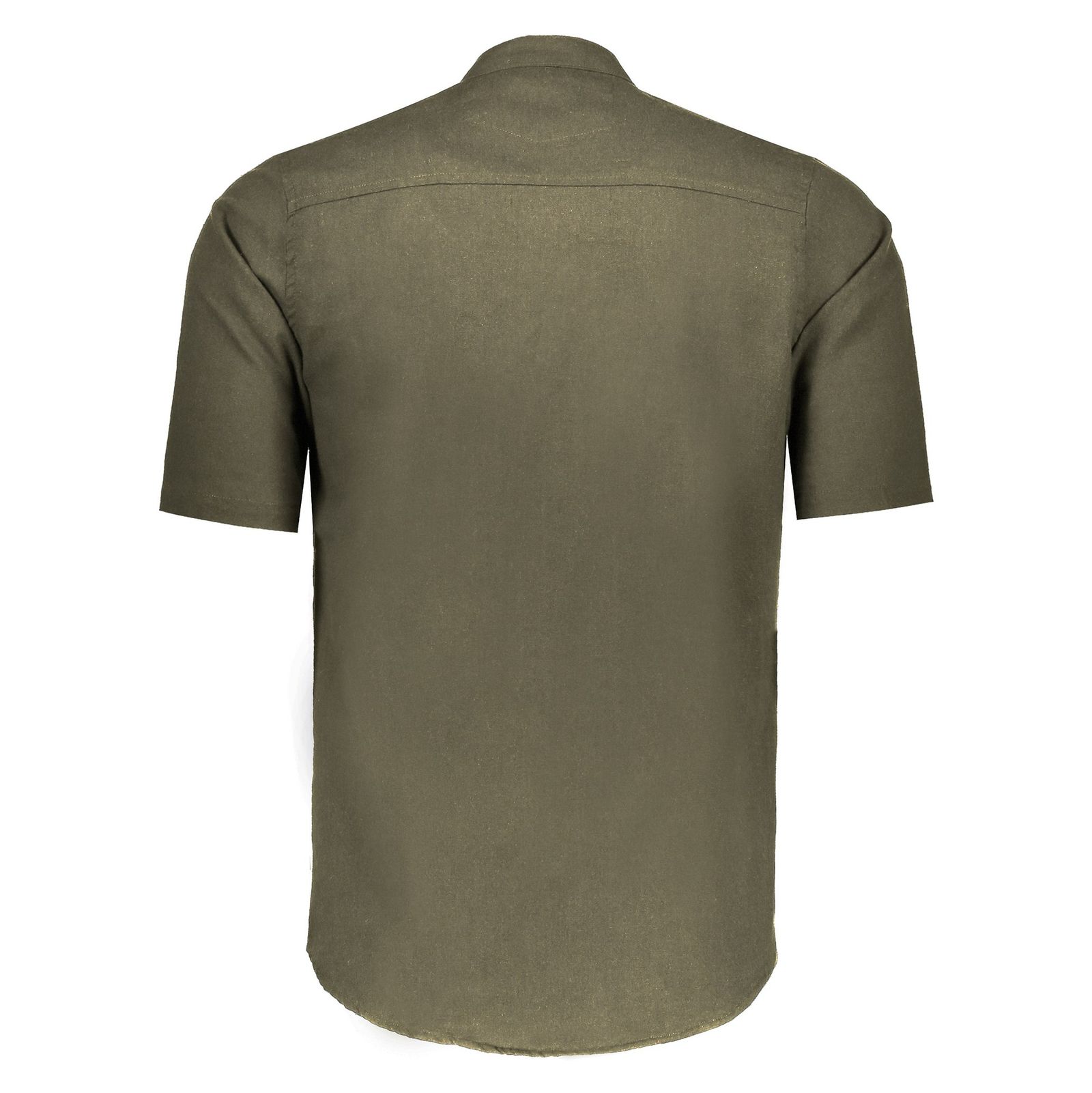 پیراهن آستین کوتاه مردانه مدل آستیاک - تن درست - سبز تيره - 3