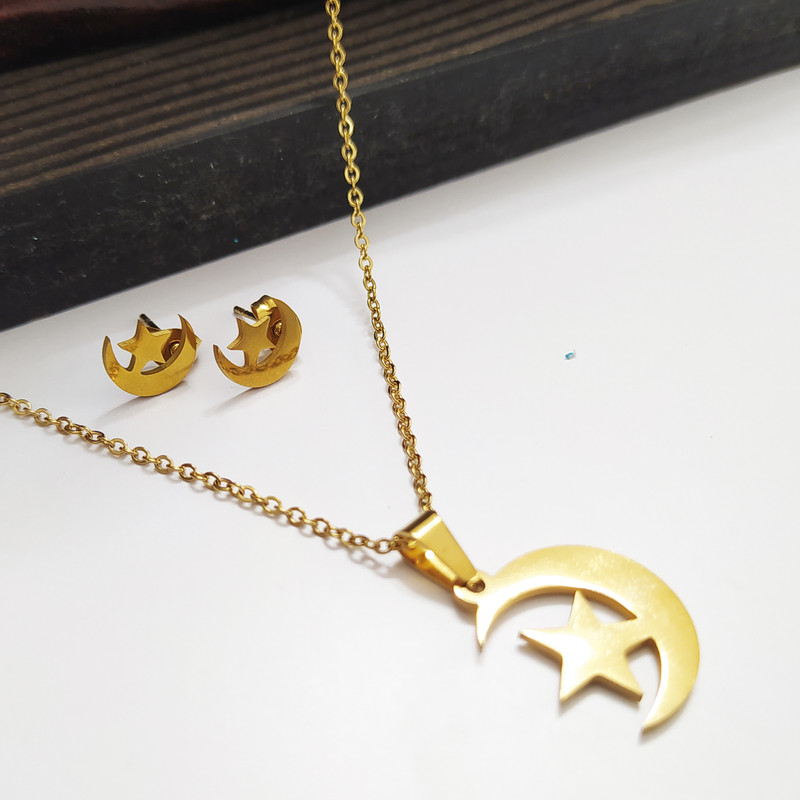 نیم ست زنانه طرح ماه و ستاره کد MST9