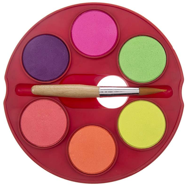 آبرنگ 6 رنگ فابر کاستل مدل Jumbo - رنگ های فلورسنت