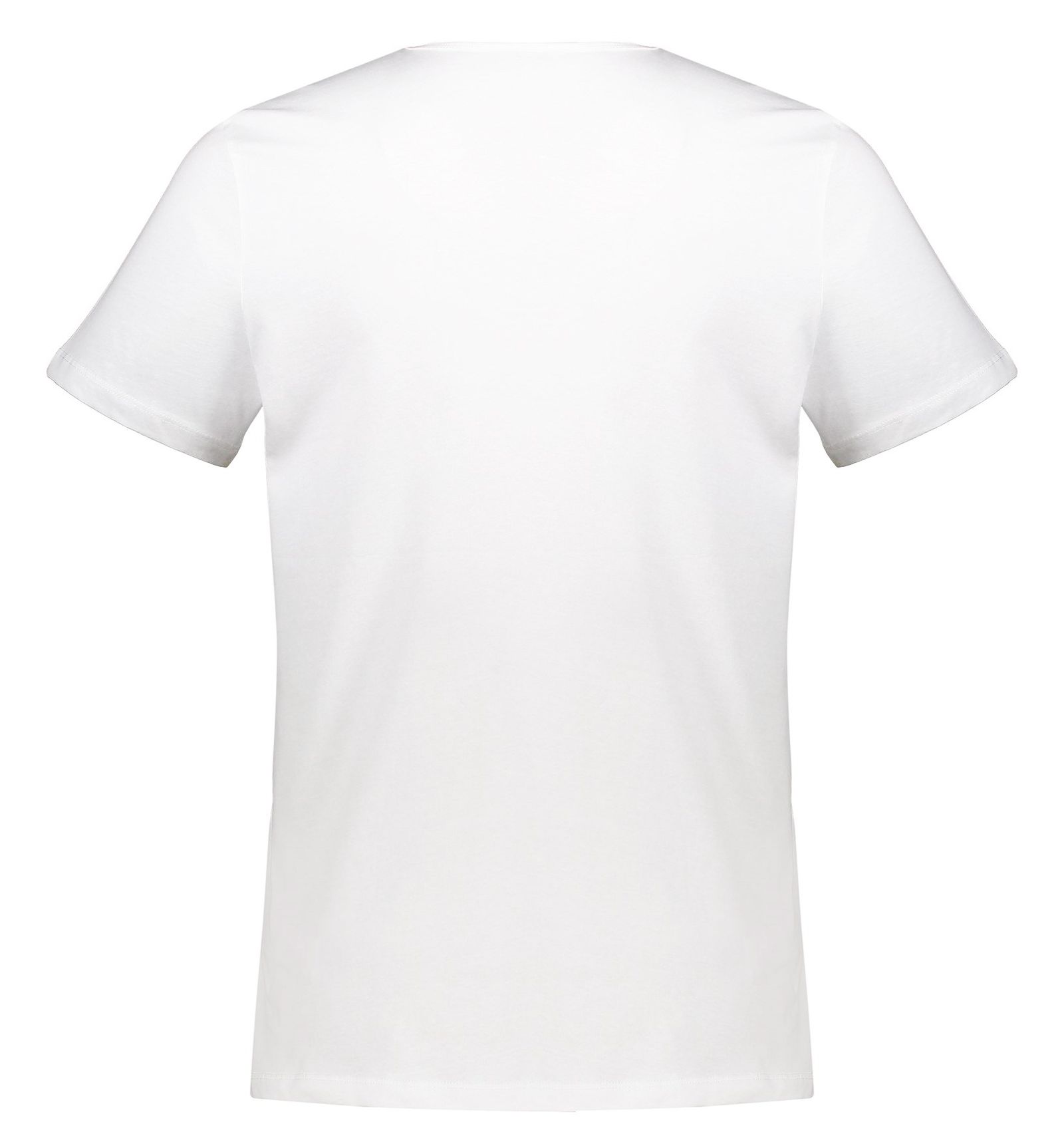 تی شرت نخی یقه هفت مردانه - دفکتو - سفيد - 5