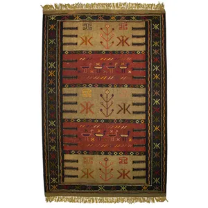 گلیم دستبافت دو متری کد 980786 