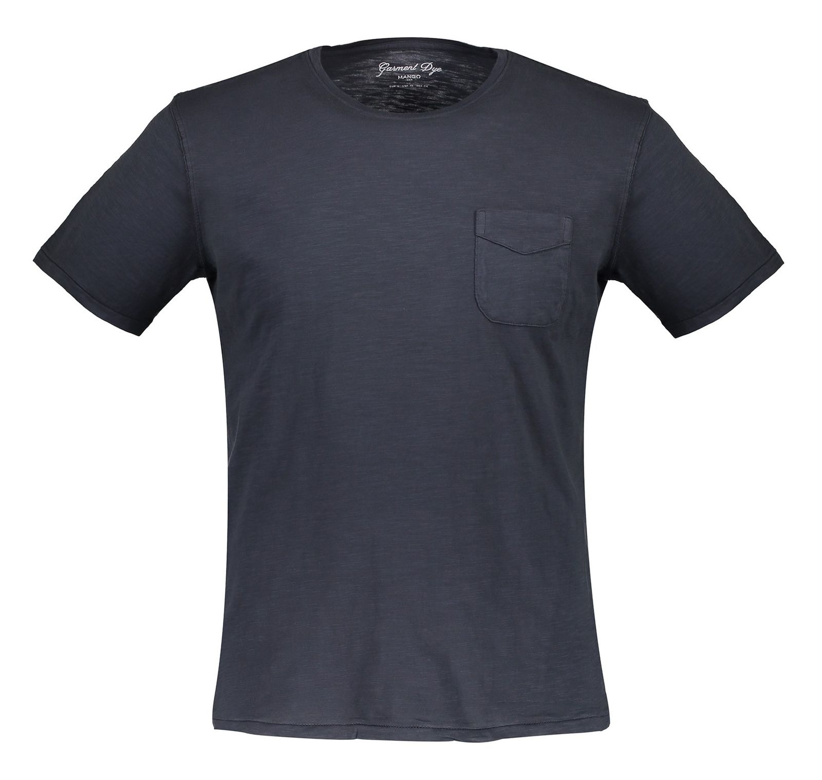 تی شرت نخی یقه گرد مردانه - مانگو - سرمه اي - 1