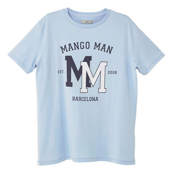 تی شرت نخی یقه گرد مردانه - مانگو