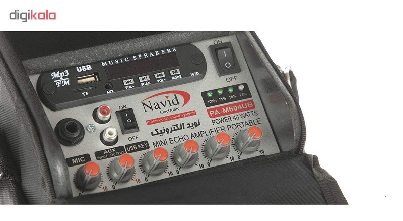 آمپلی فایر قابل حمل نوید الکترونیک مدل 604BM به همراه میکروفن