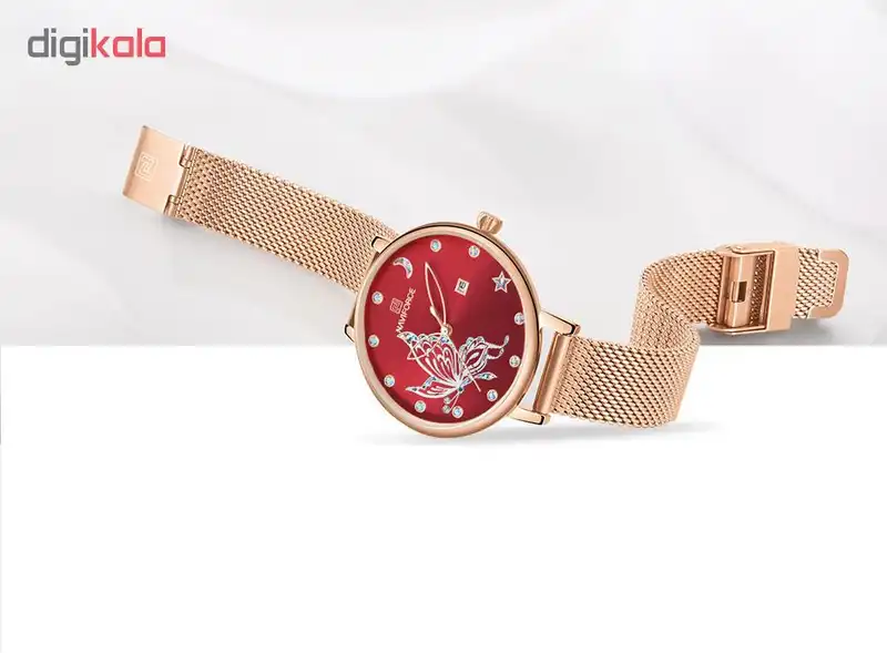 ساعت مچی عقربه ای زنانه نیوی فورس کد NF5011L-R