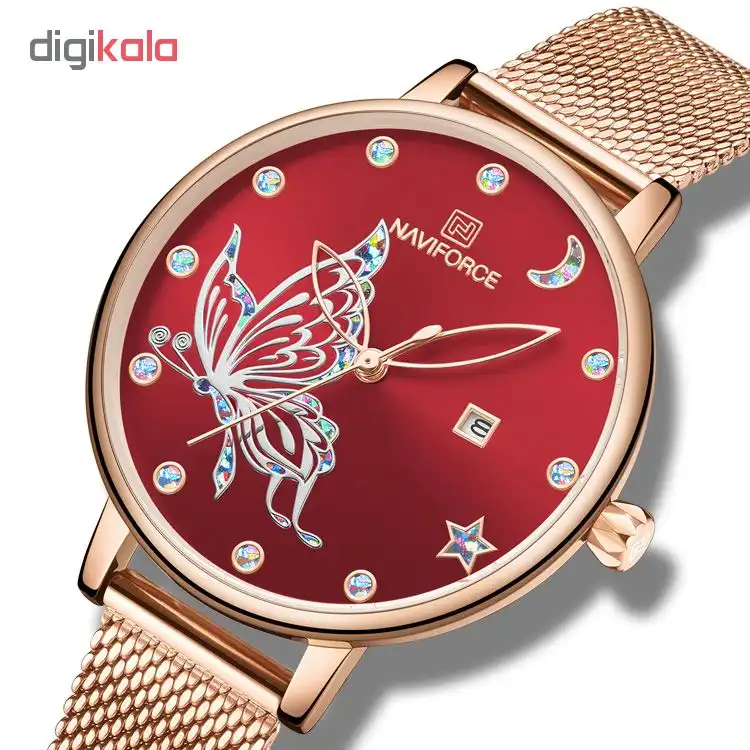 ساعت مچی عقربه ای زنانه نیوی فورس کد NF5011L-R