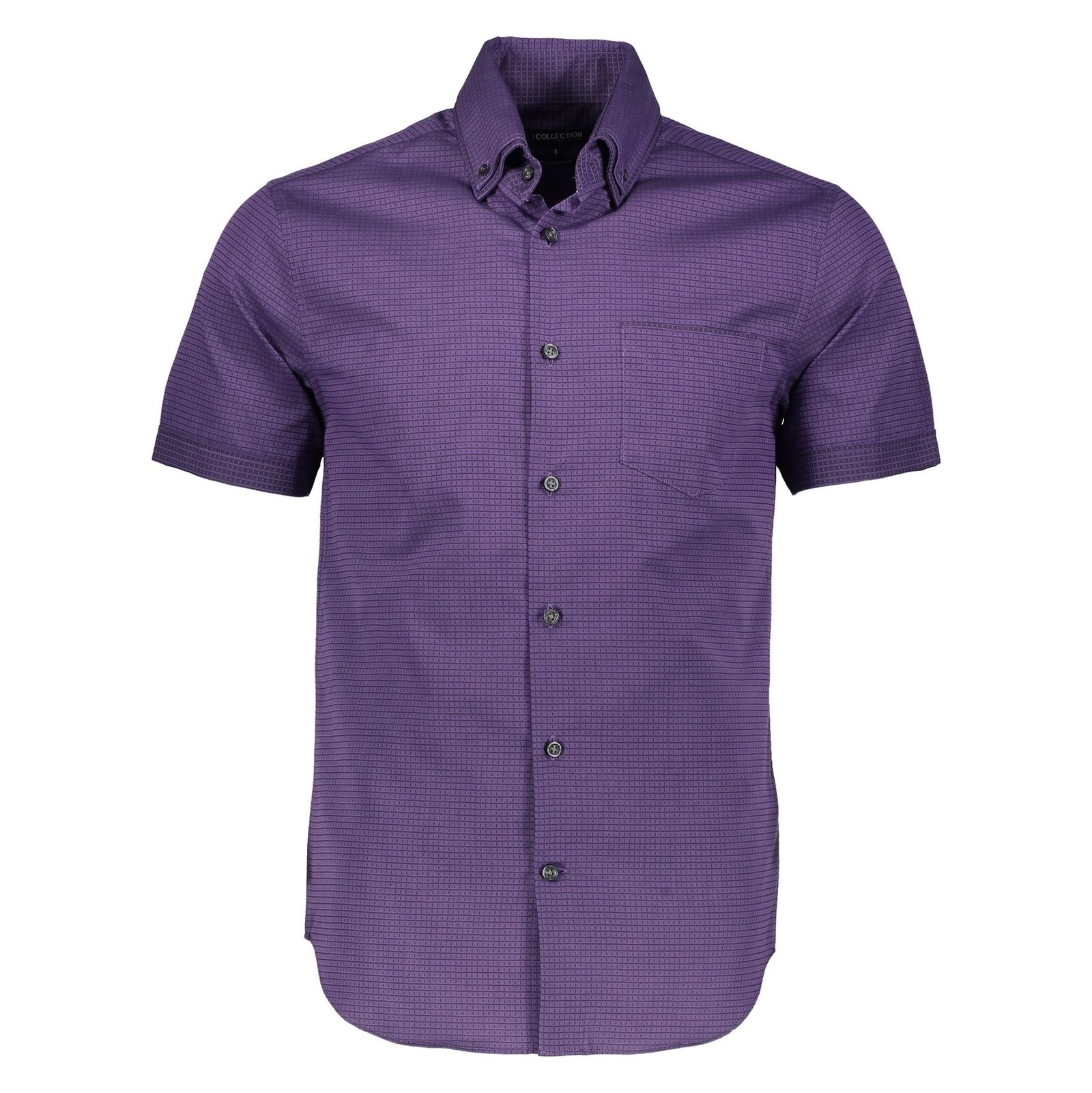 پیراهن آستین کوتاه مردانه - کالکشن - بنفش - 1