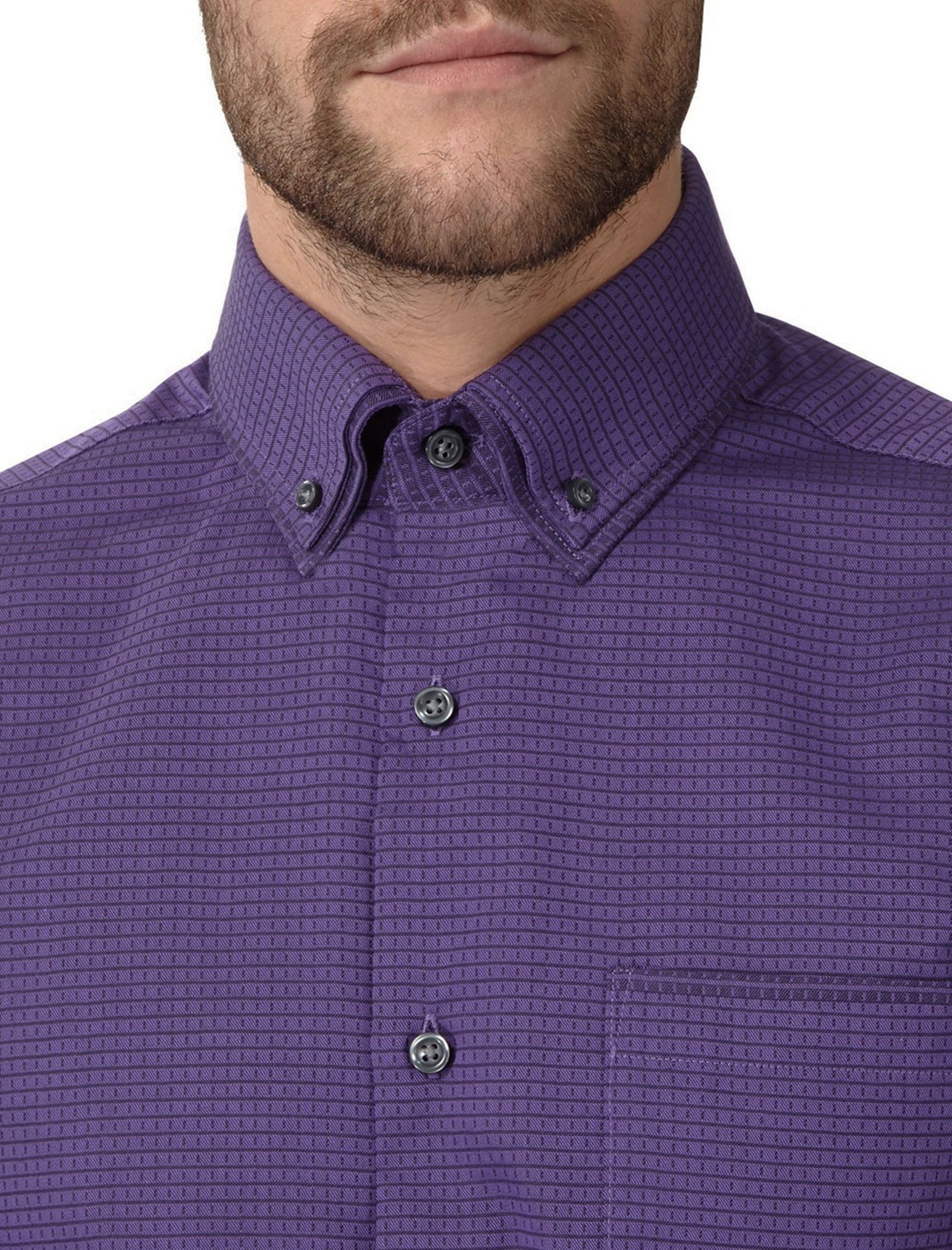 پیراهن آستین کوتاه مردانه - کالکشن - بنفش - 5