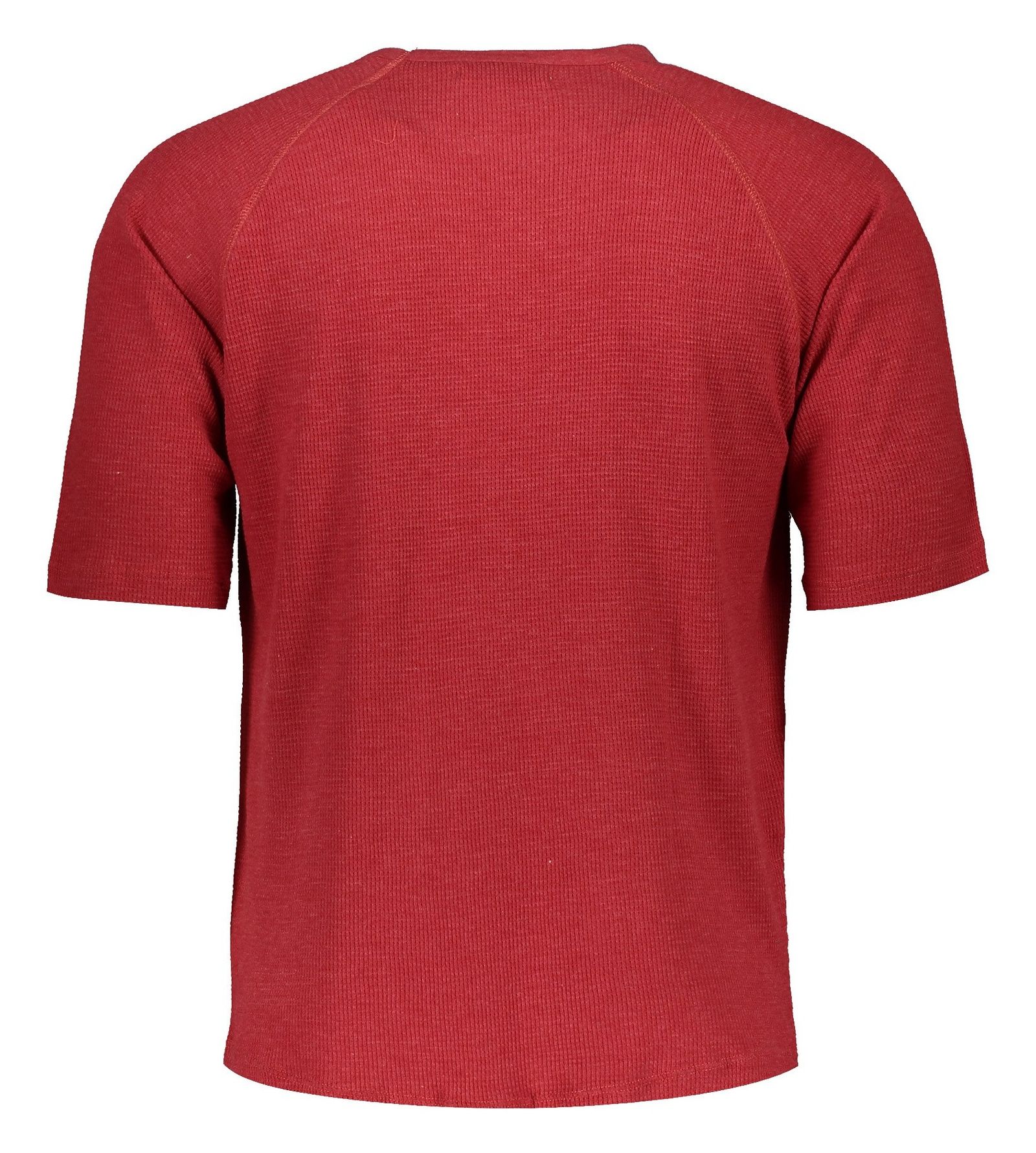 تی شرت نخی یقه گرد مردانه - مانگو - قرمز - 5
