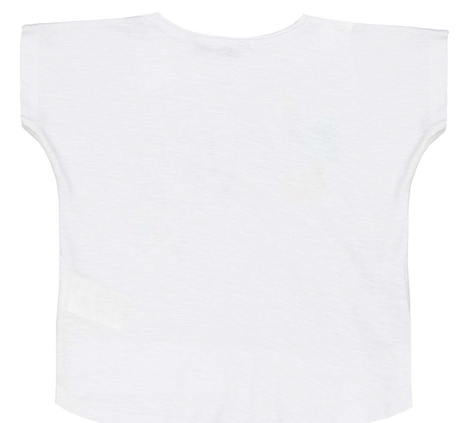 تی شرت نخی یقه گرد دخترانه - تیفوسی - سفيد - 3