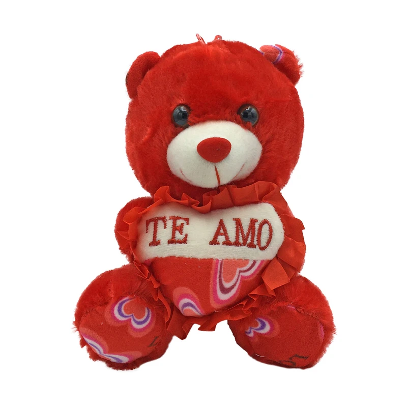 عروسک طرح خرس TE AMO کد 855 ارتفاع 20 سانتی متر