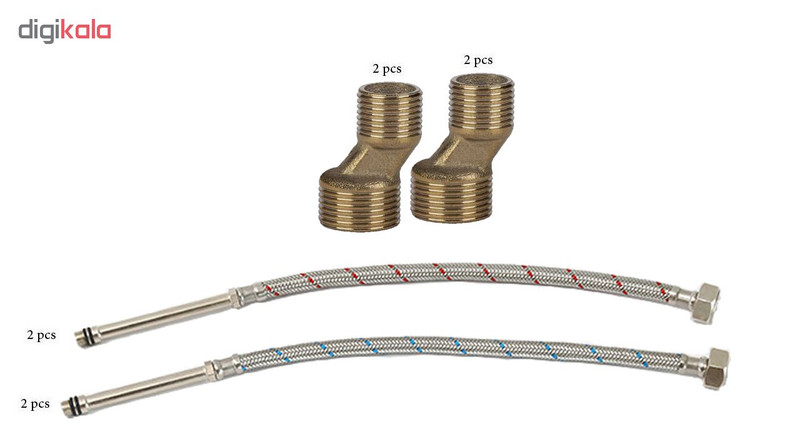 شیرآلات کسری مدل باران مجموعه 4 عددی به همراه پک نظافت