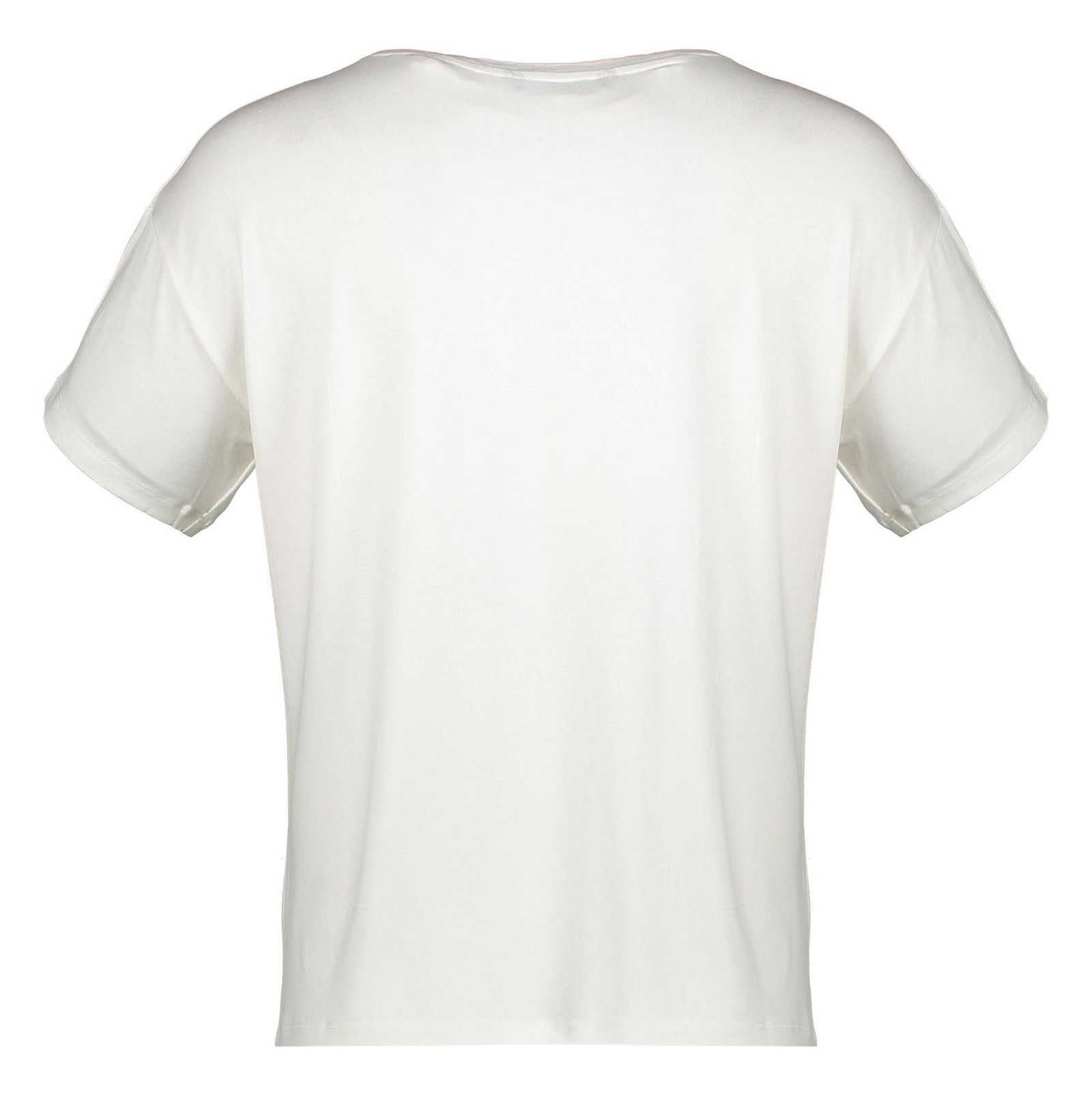 تی شرت ویسکوز یقه گرد زنانه - ال سی وایکیکی - سفيد - 6