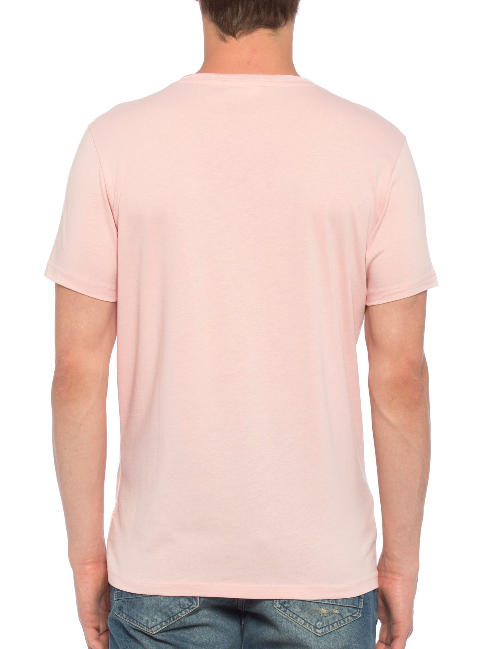 تی شرت نخی یقه گرد مردانه - ال سی وایکیکی - صورتي - 4